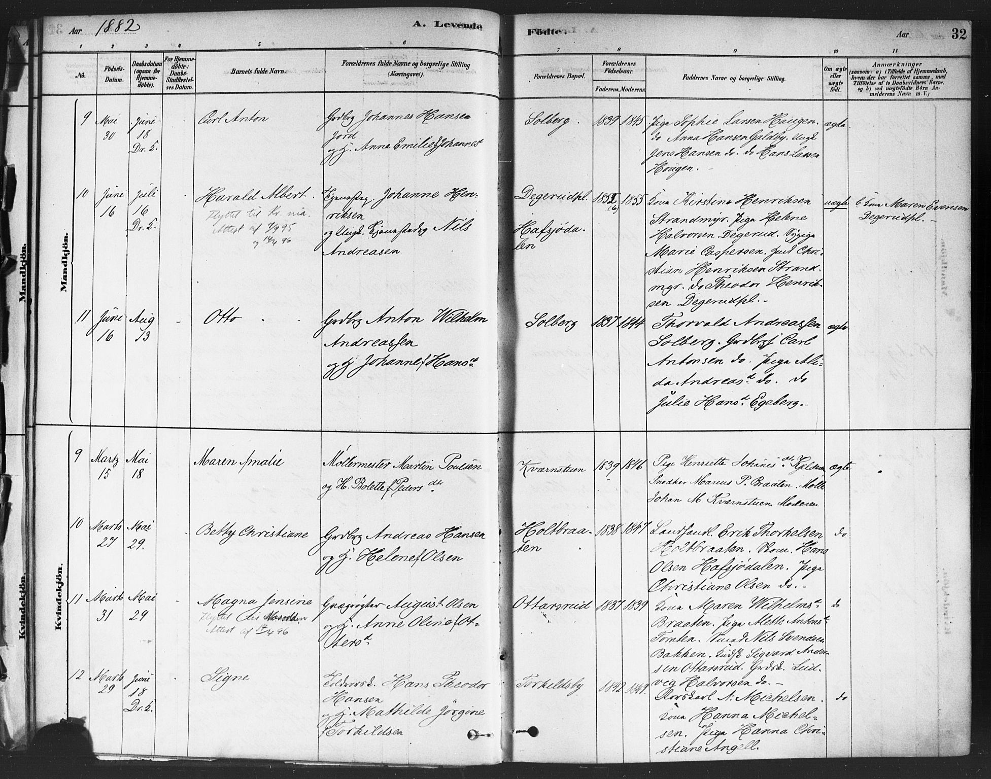 Drøbak prestekontor Kirkebøker, AV/SAO-A-10142a/F/Fc/L0002: Parish register (official) no. III 2, 1878-1891, p. 32