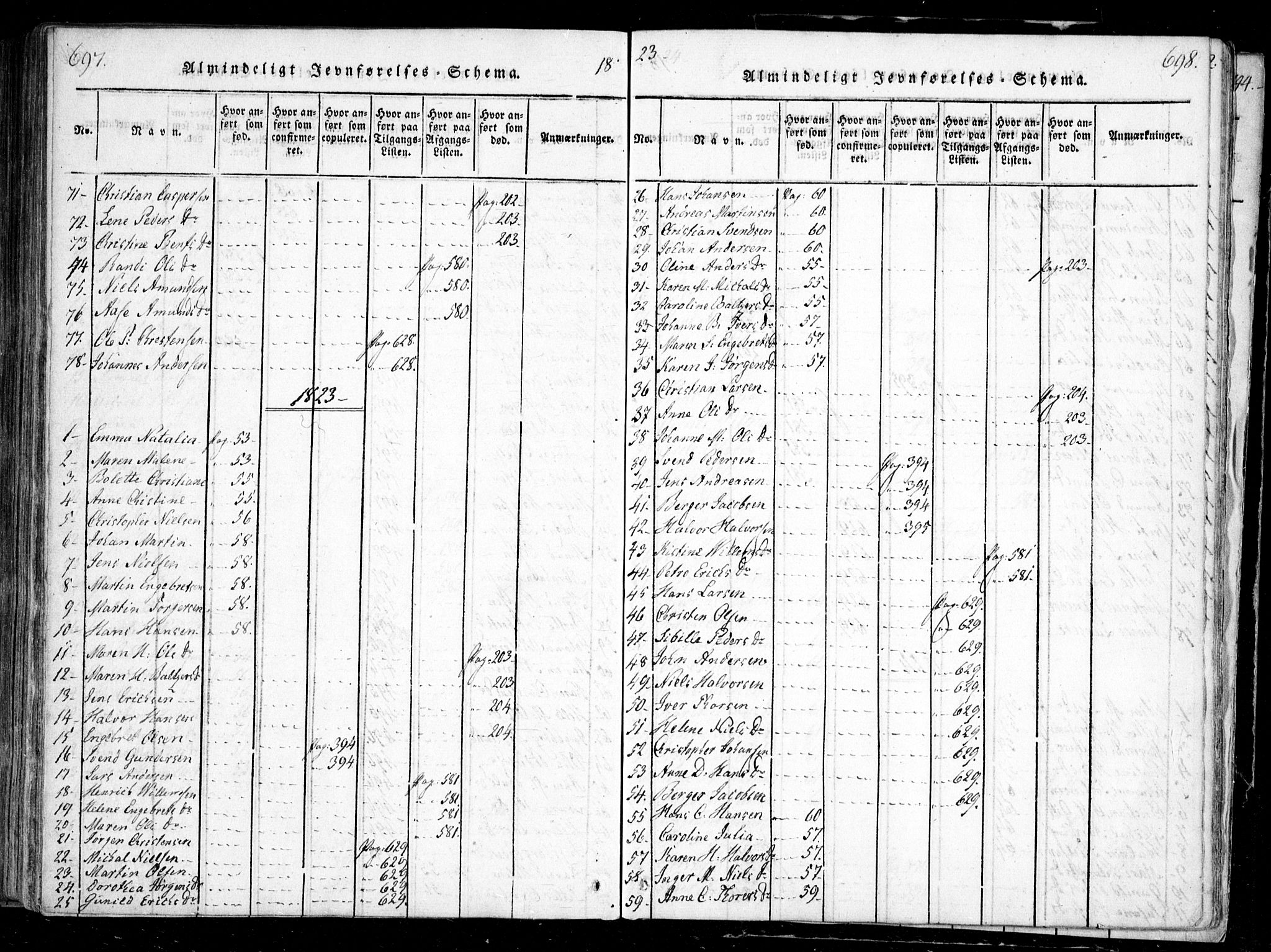 Nesodden prestekontor Kirkebøker, SAO/A-10013/F/Fa/L0006: Parish register (official) no. I 6, 1814-1847, p. 697-698