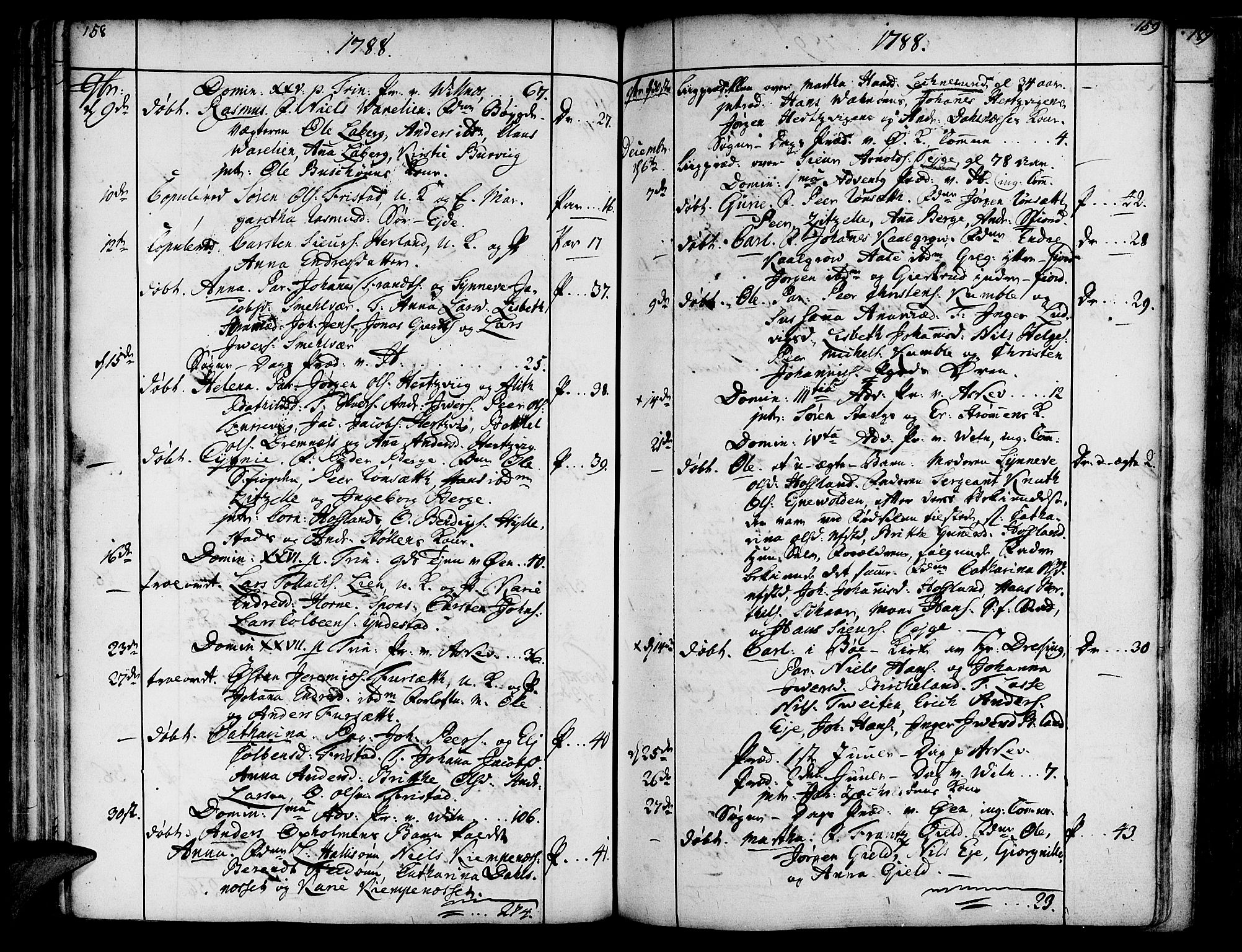 Askvoll sokneprestembete, SAB/A-79501/H/Haa/Haaa/L0009: Parish register (official) no. A 9, 1776-1821, p. 158-159
