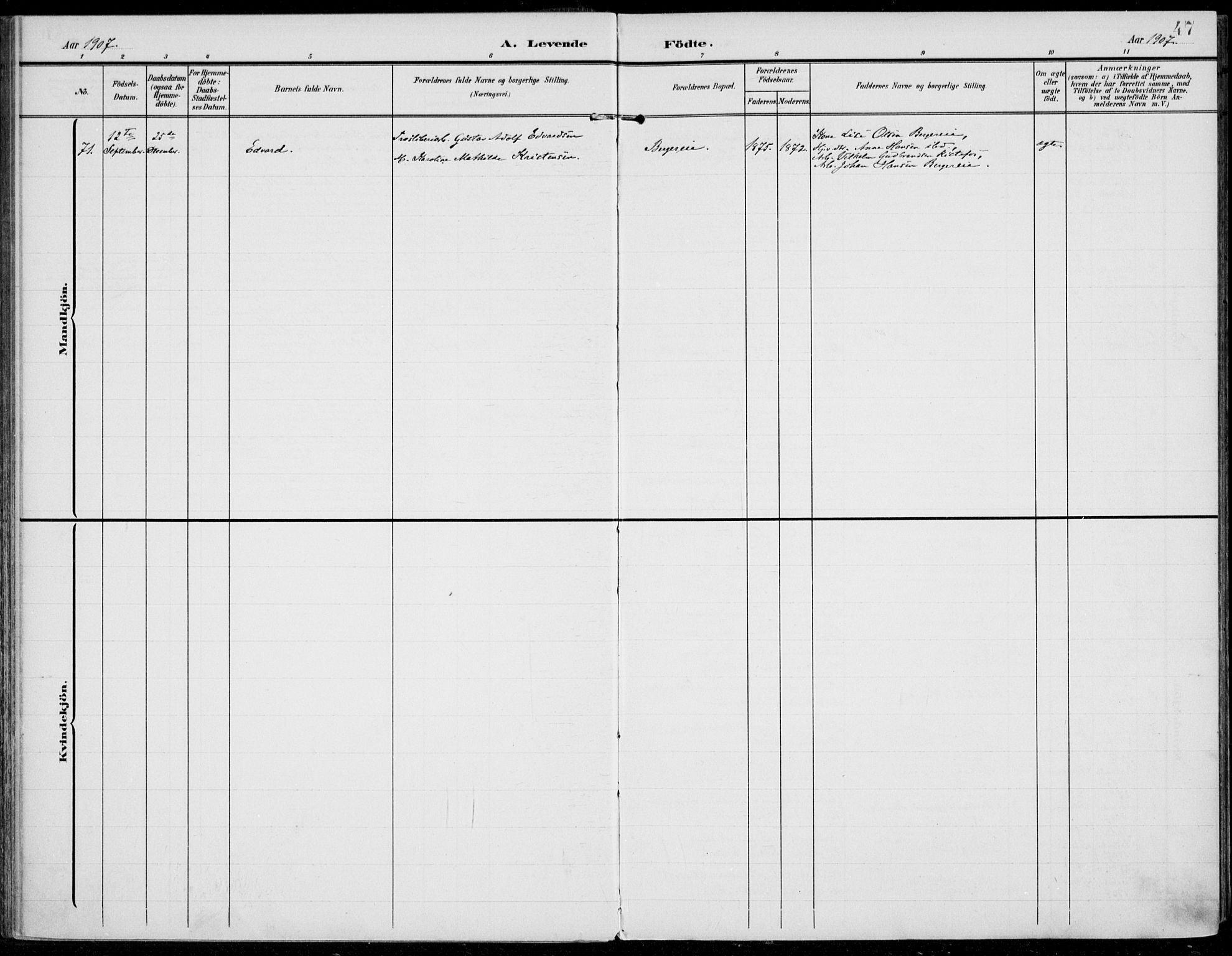 Jevnaker prestekontor, SAH/PREST-116/H/Ha/Haa/L0011: Parish register (official) no. 11, 1902-1913, p. 47