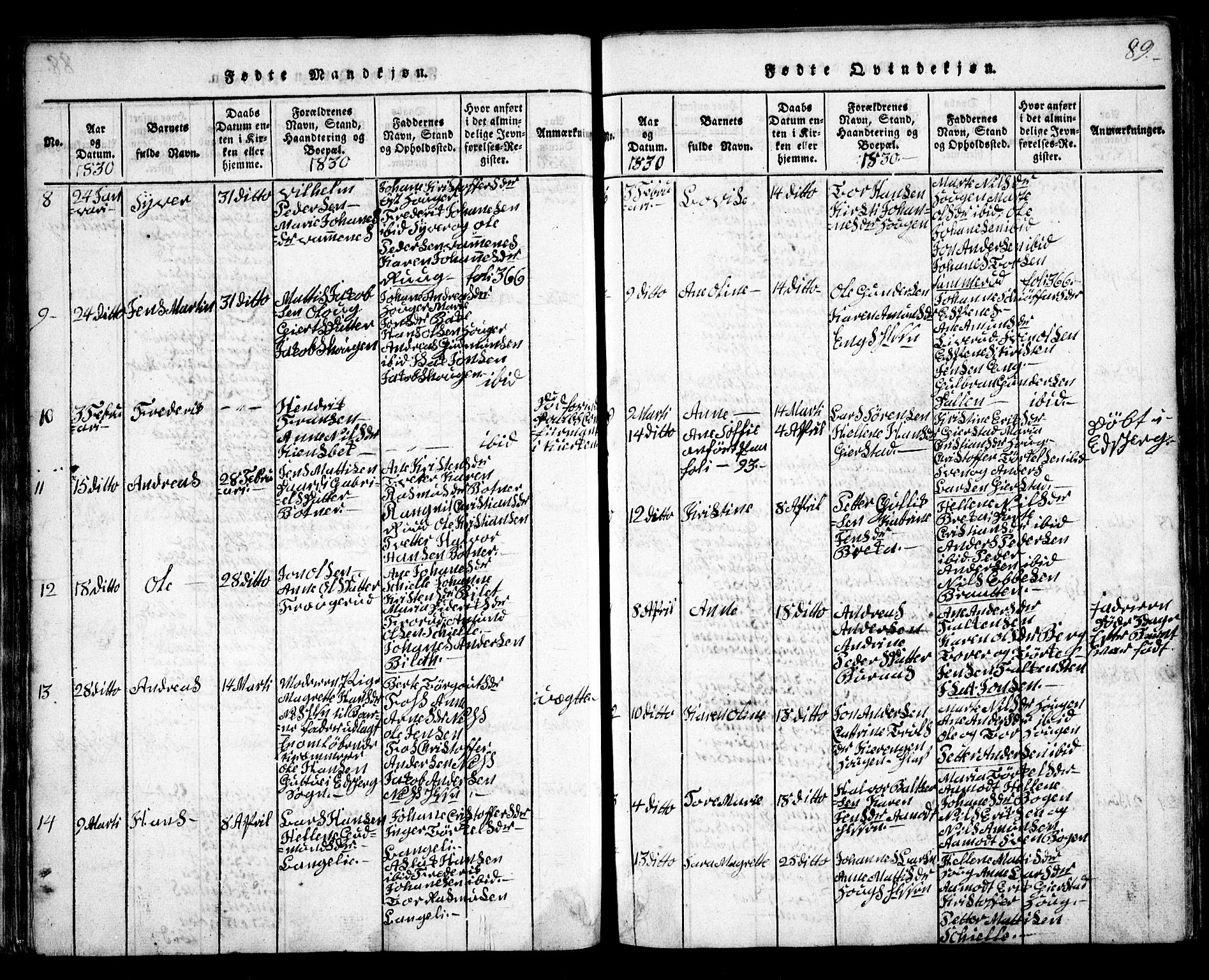 Skiptvet prestekontor Kirkebøker, AV/SAO-A-20009/G/Ga/L0001: Parish register (copy) no. 1, 1815-1838, p. 89