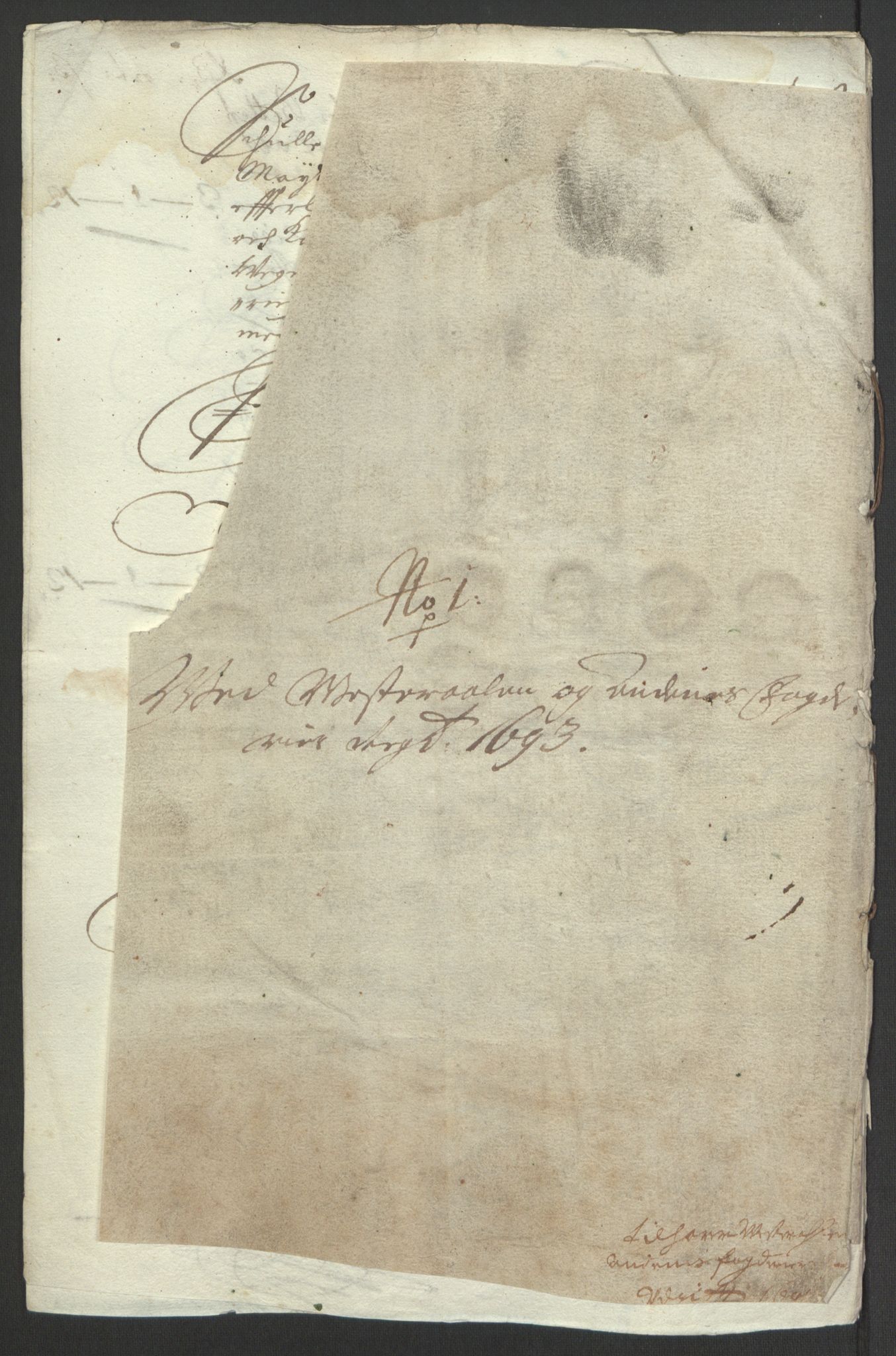 Rentekammeret inntil 1814, Reviderte regnskaper, Fogderegnskap, AV/RA-EA-4092/R67/L4676: Fogderegnskap Vesterålen, Andenes og Lofoten, 1691-1693, p. 347