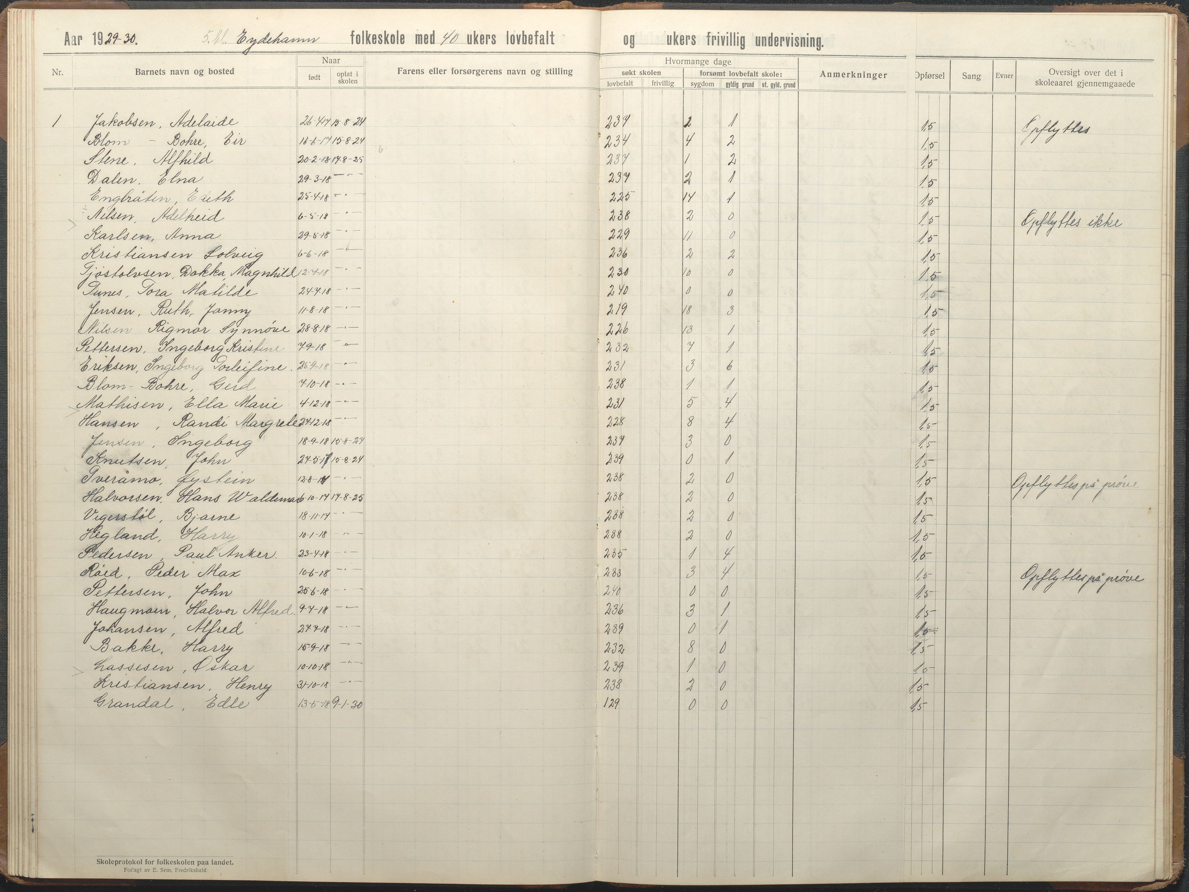 Stokken kommune, AAKS/KA0917-PK/04/04d/L0010: Skoleprotokoll, 1914-1934