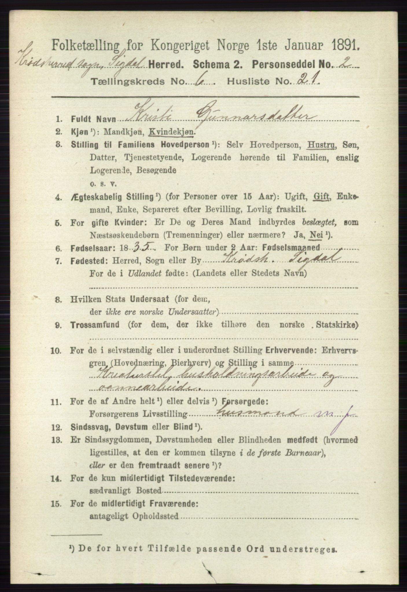RA, 1891 census for 0621 Sigdal, 1891, p. 6770