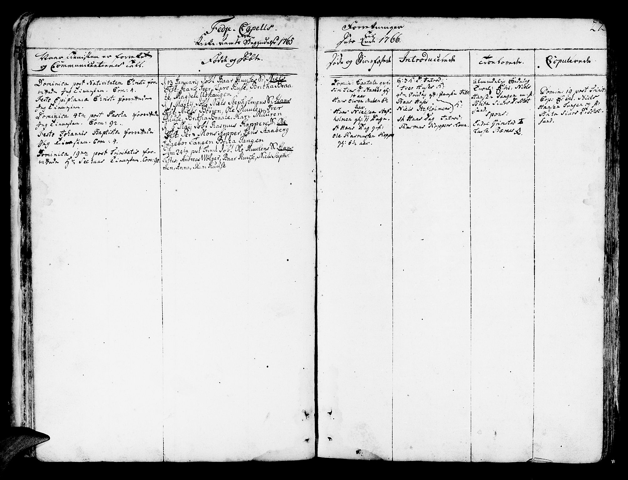 Lindås Sokneprestembete, SAB/A-76701/H/Haa: Parish register (official) no. A 4, 1764-1791, p. 22