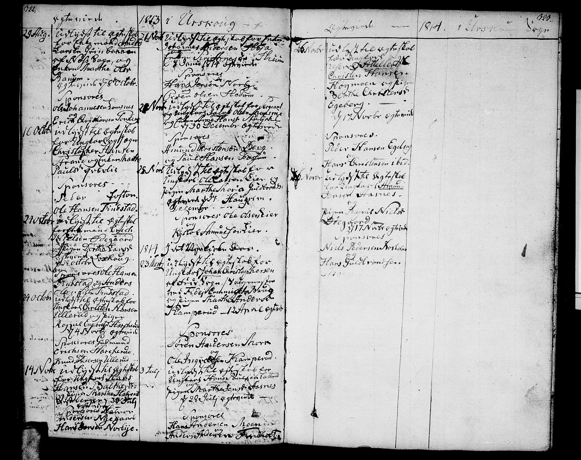 Aurskog prestekontor Kirkebøker, SAO/A-10304a/F/Fa/L0004: Parish register (official) no. I 4, 1807-1814, p. 322-323