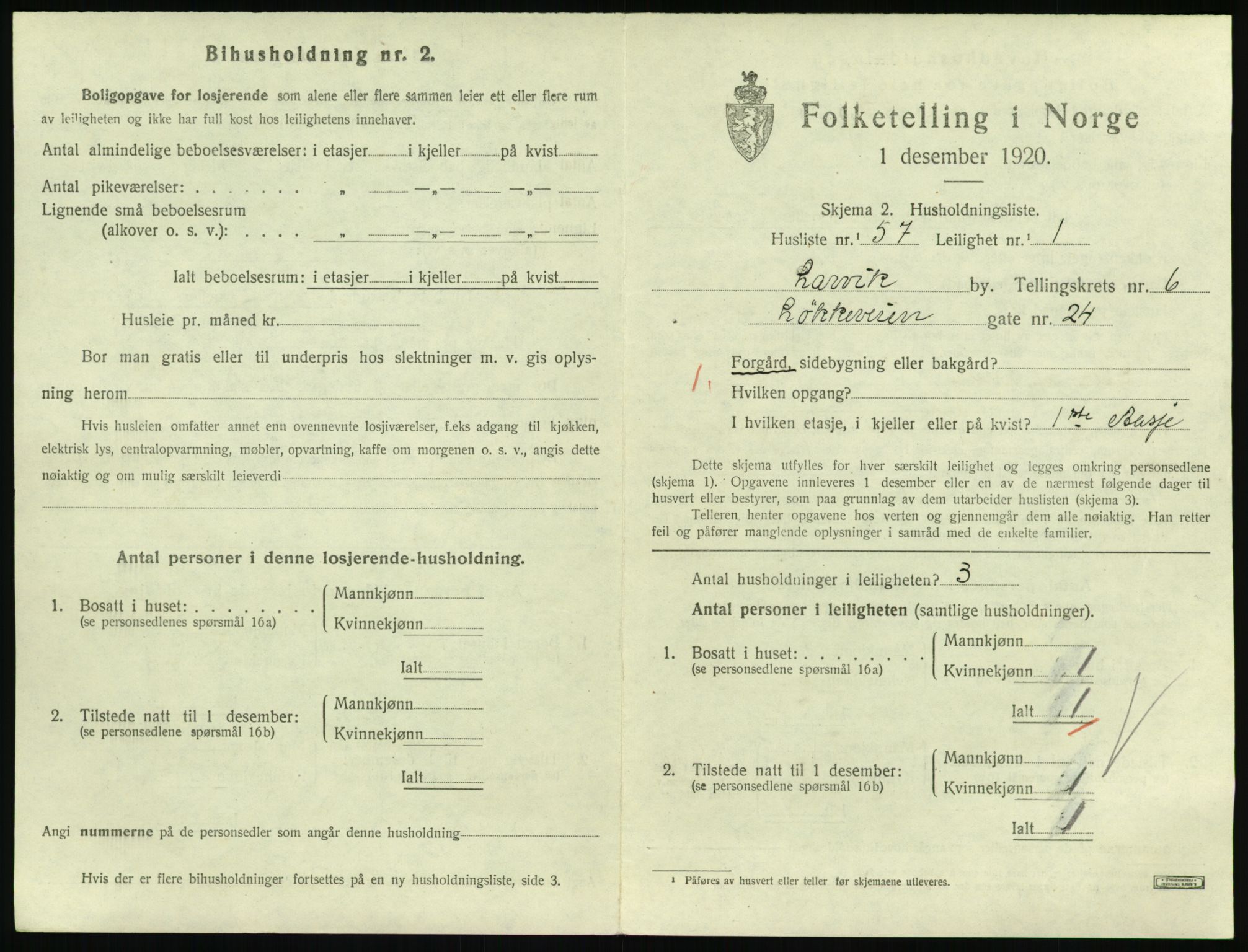 SAKO, 1920 census for Larvik, 1920, p. 5590