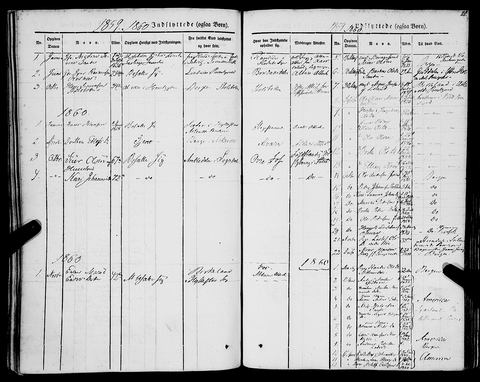 Lavik sokneprestembete, SAB/A-80901: Parish register (official) no. A 3, 1843-1863, p. 20