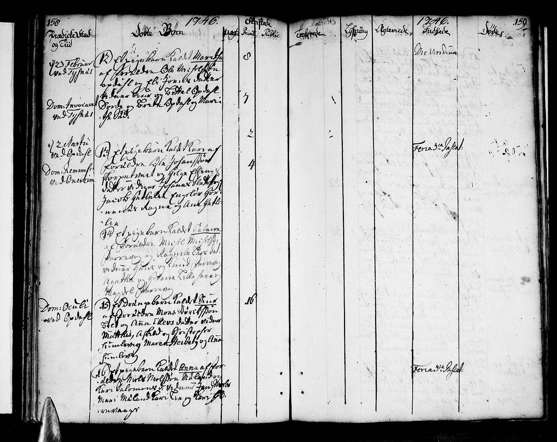 Tysnes sokneprestembete, SAB/A-78601/H/Haa: Parish register (official) no. A 3, 1740-1749, p. 158-159