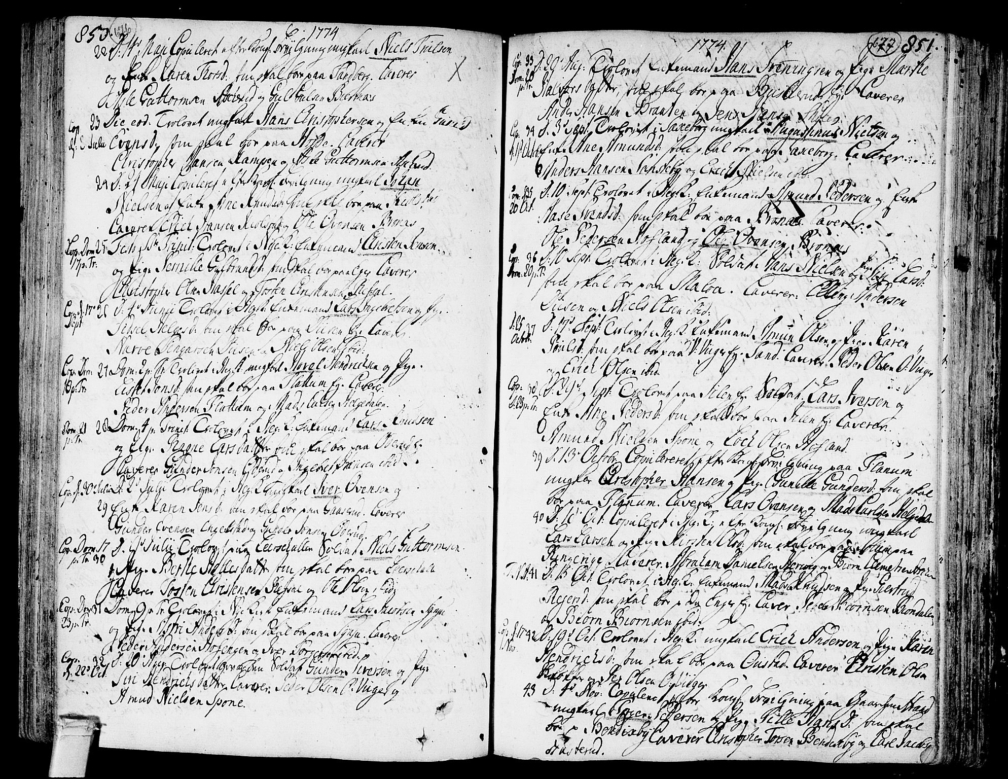 Modum kirkebøker, AV/SAKO-A-234/F/Fa/L0002: Parish register (official) no. 2, 1741-1782, p. 676-677