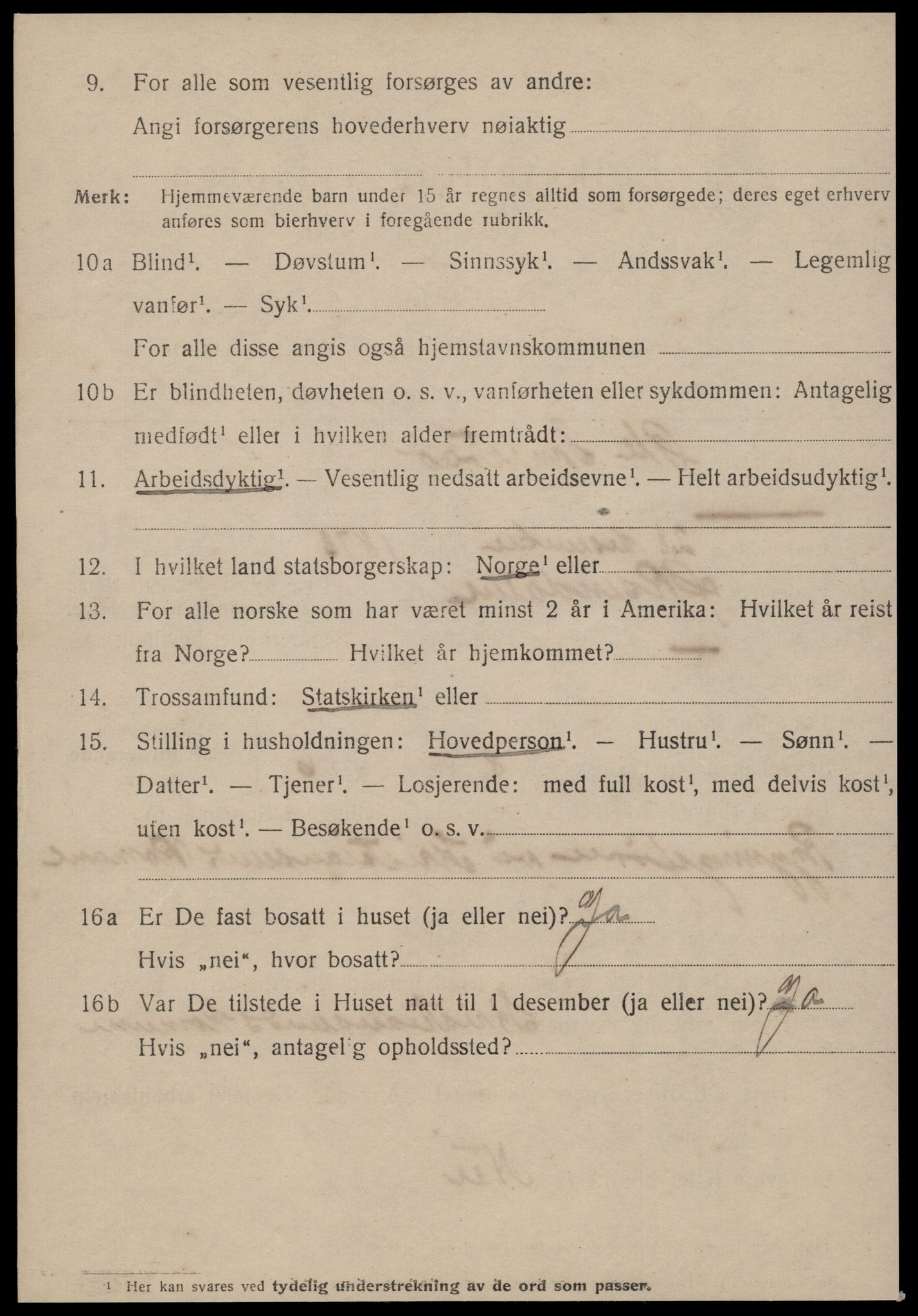 SAT, 1920 census for Kristiansund, 1920, p. 25288