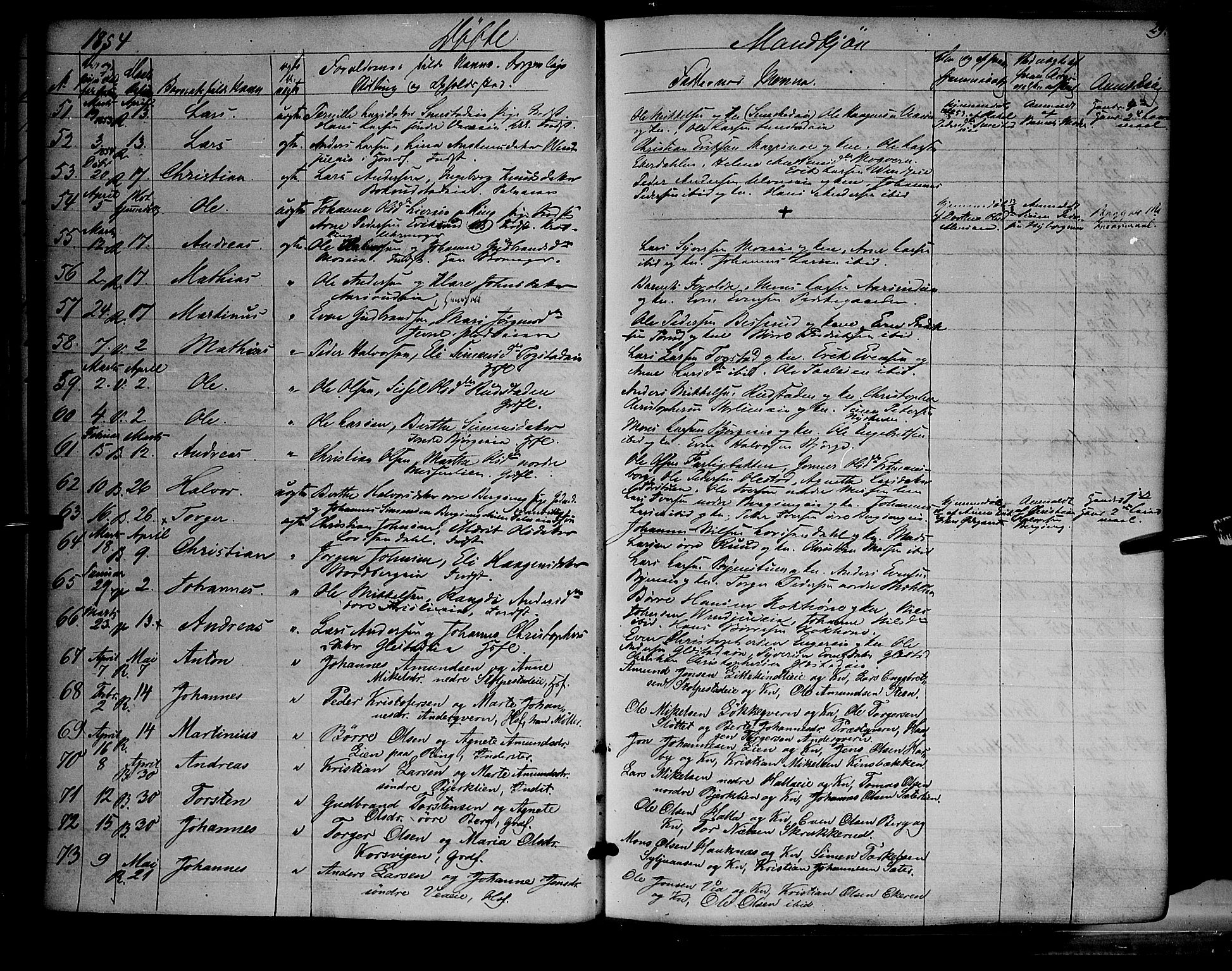 Ringsaker prestekontor, AV/SAH-PREST-014/K/Ka/L0009: Parish register (official) no. 9, 1850-1860, p. 29