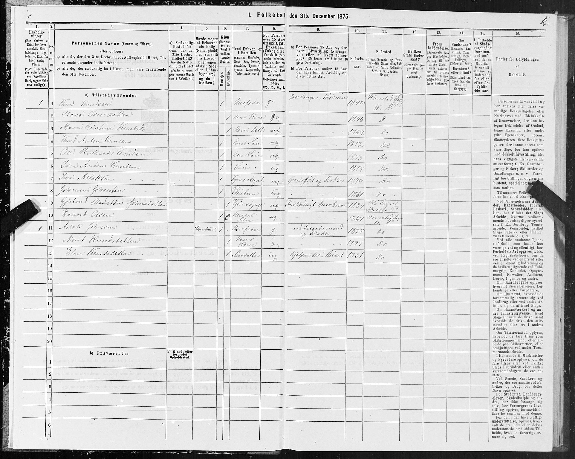 SAT, 1875 census for 1553P Kvernes, 1875, p. 4002