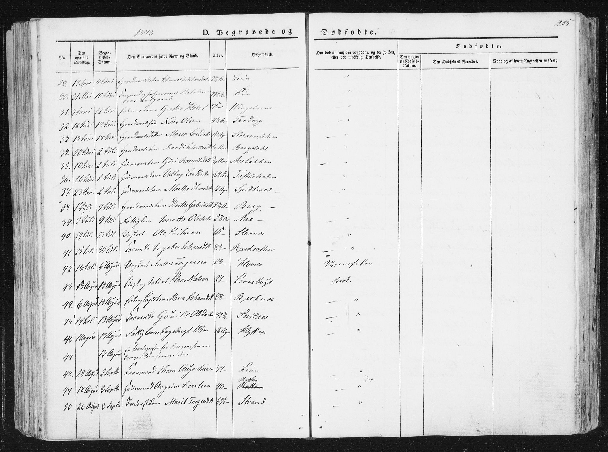 Ministerialprotokoller, klokkerbøker og fødselsregistre - Sør-Trøndelag, AV/SAT-A-1456/630/L0493: Parish register (official) no. 630A06, 1841-1851, p. 205