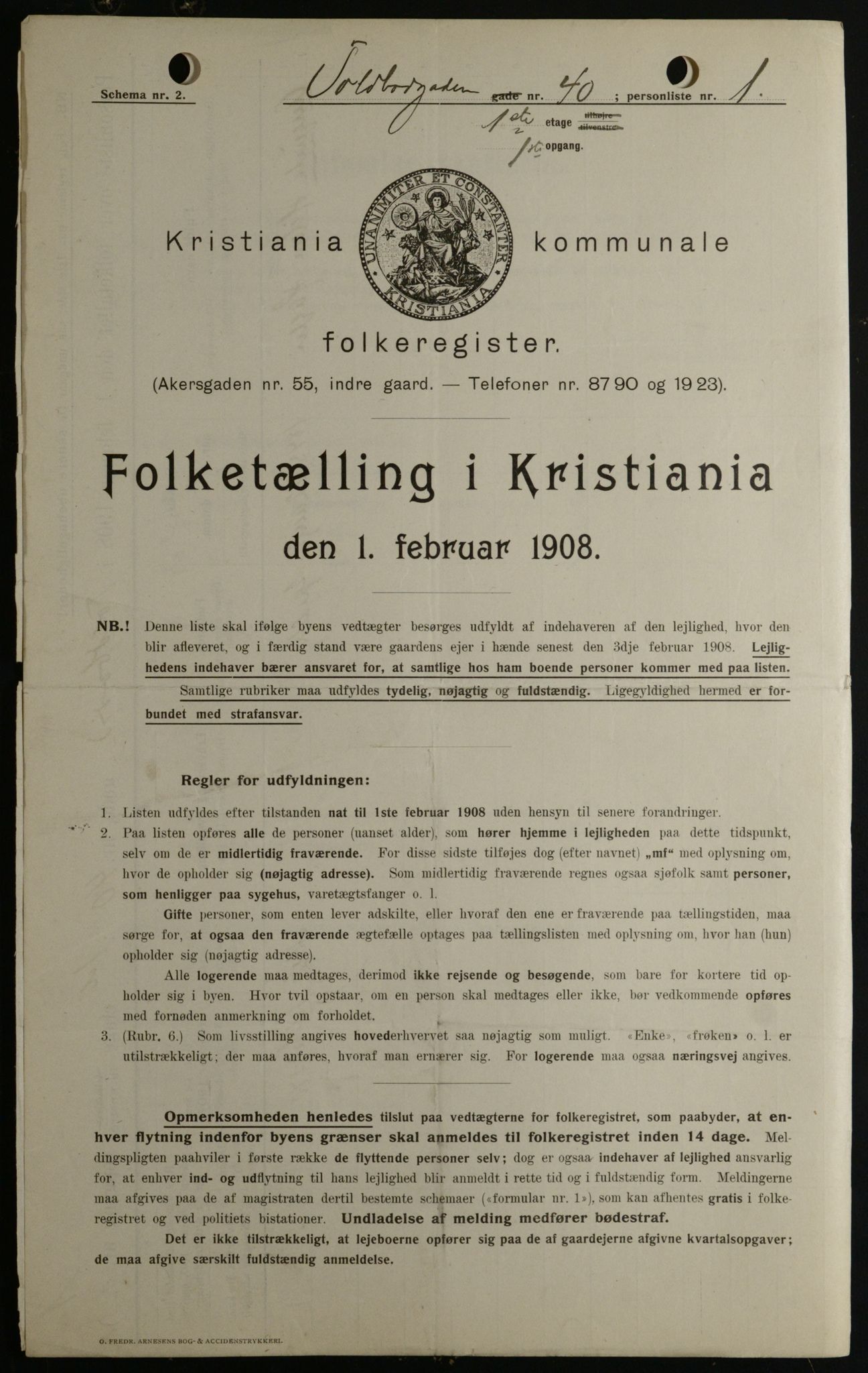 OBA, Municipal Census 1908 for Kristiania, 1908, p. 101988