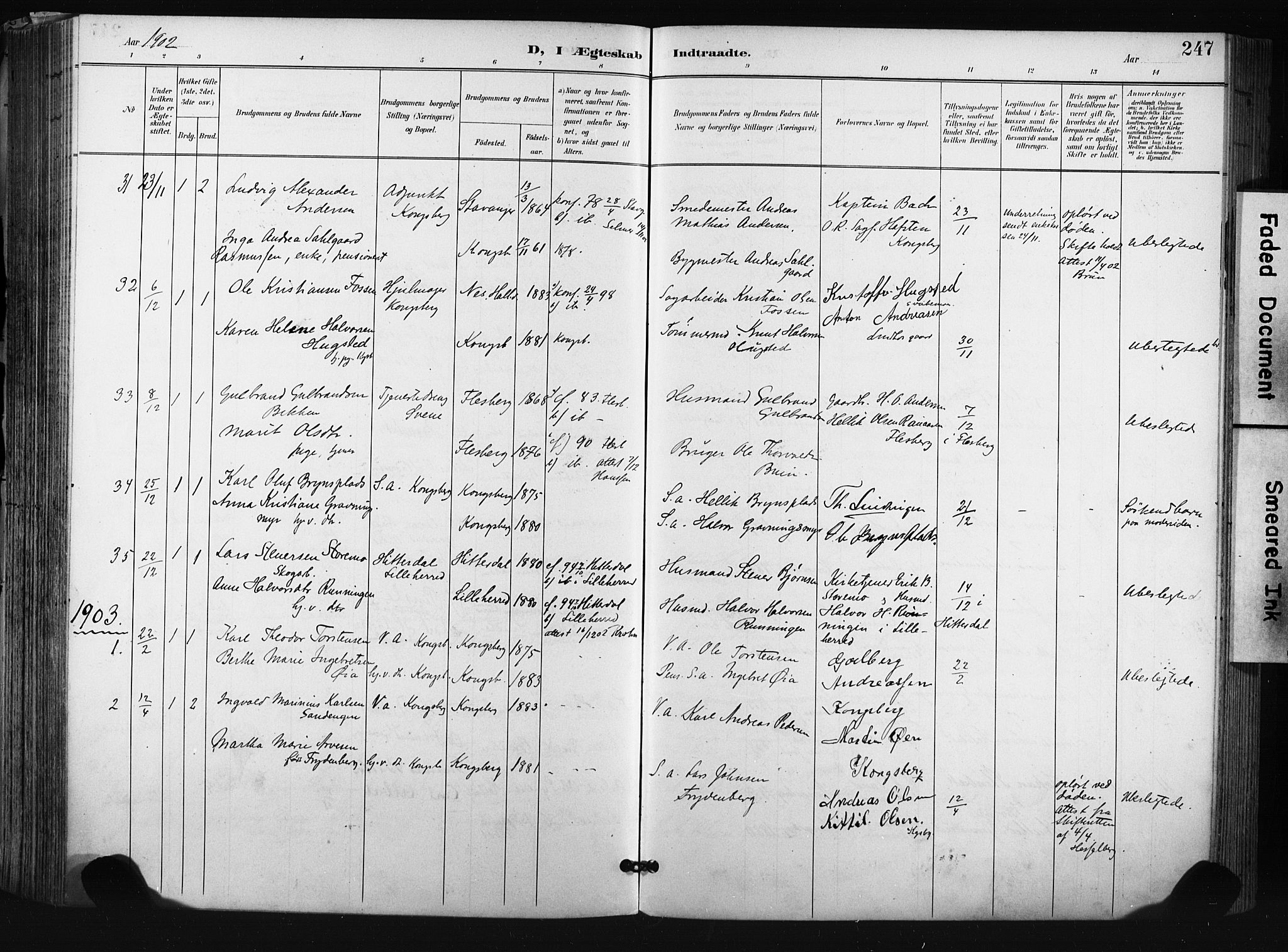 Kongsberg kirkebøker, SAKO/A-22/F/Fb/L0003: Parish register (official) no. II 3, 1896-1905, p. 247