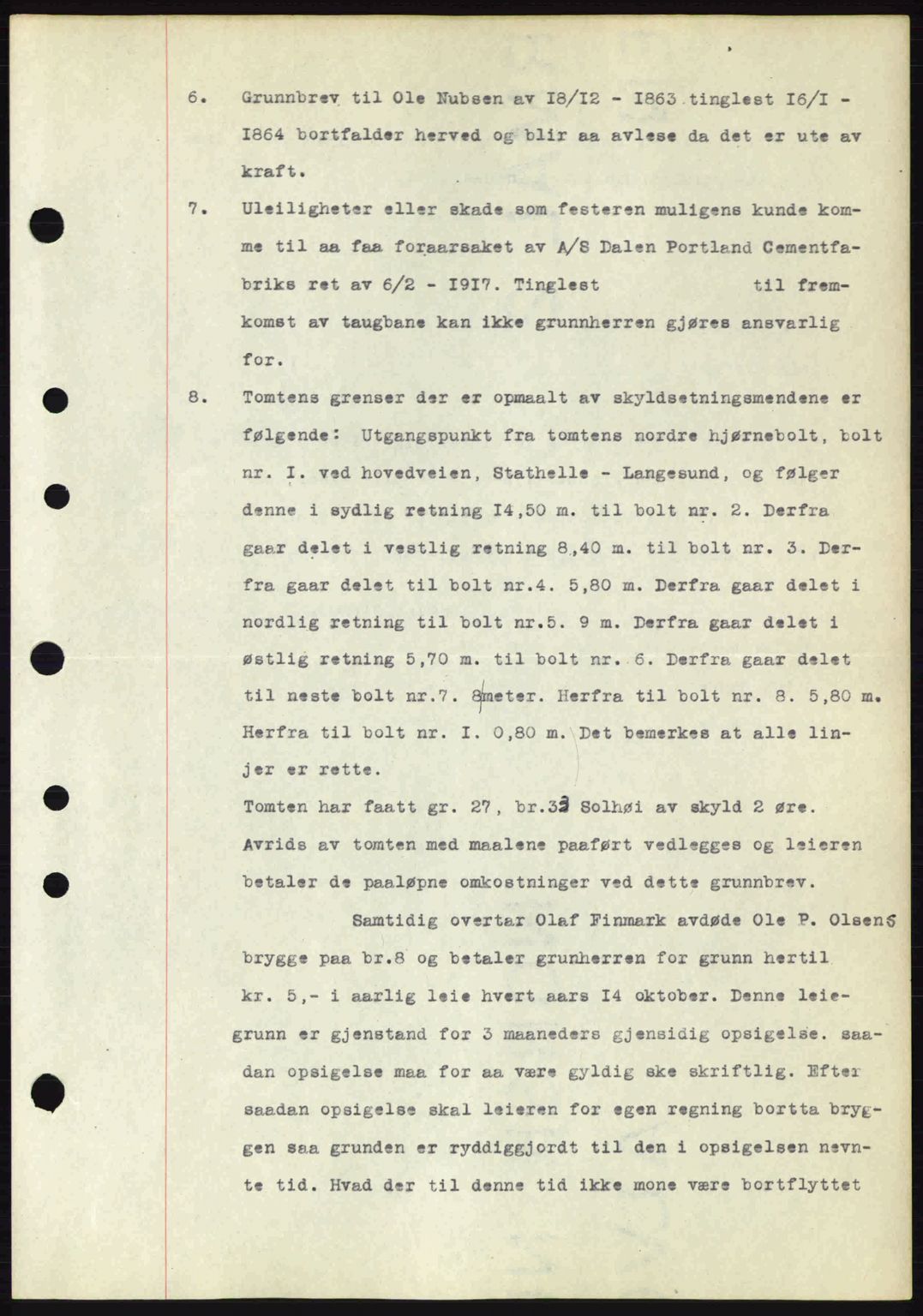 Bamble sorenskriveri, AV/SAKO-A-214/G/Ga/Gag/L0002: Mortgage book no. A-2, 1937-1938, Diary no: : 1276/1937