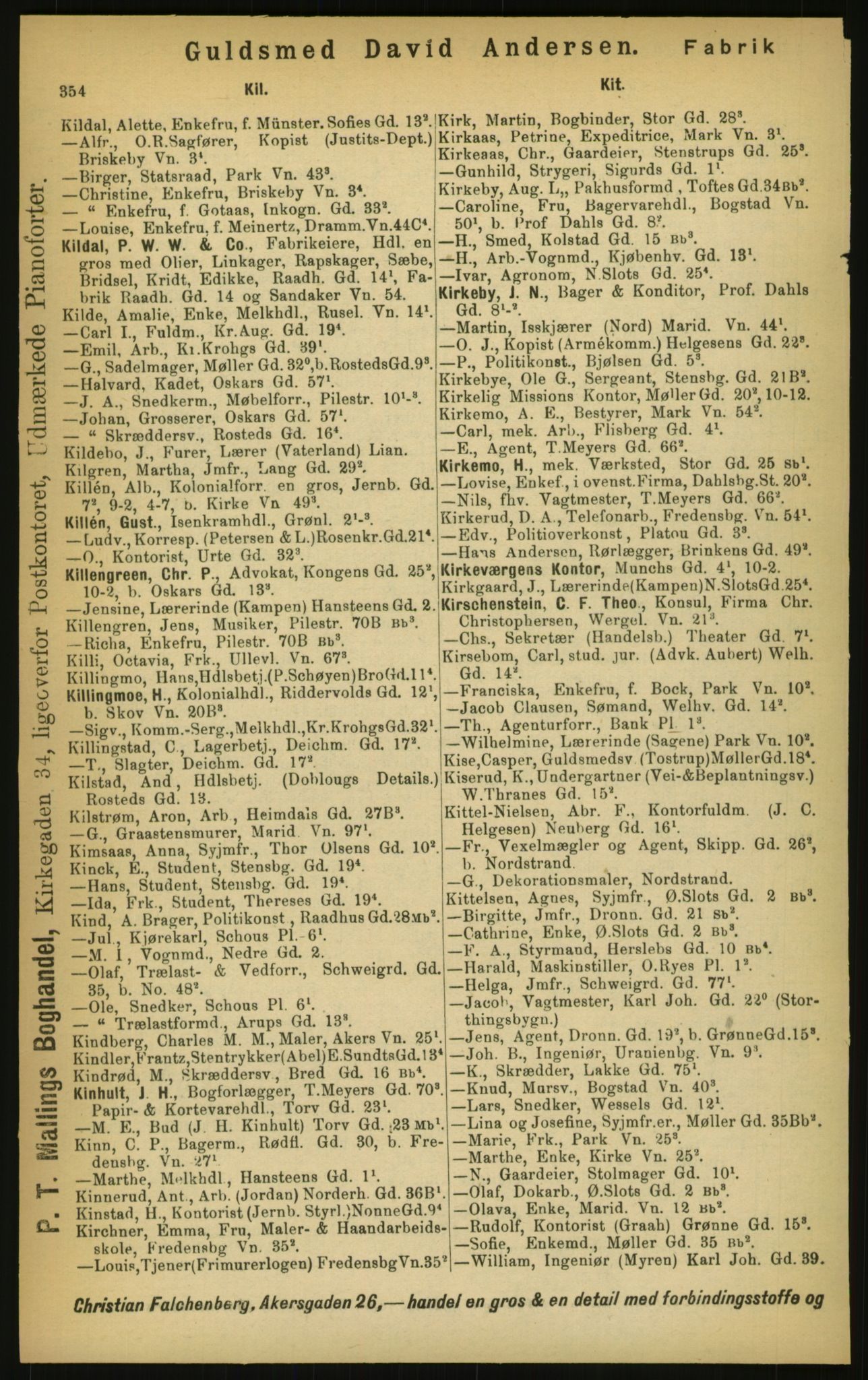 Kristiania/Oslo adressebok, PUBL/-, 1897, p. 354