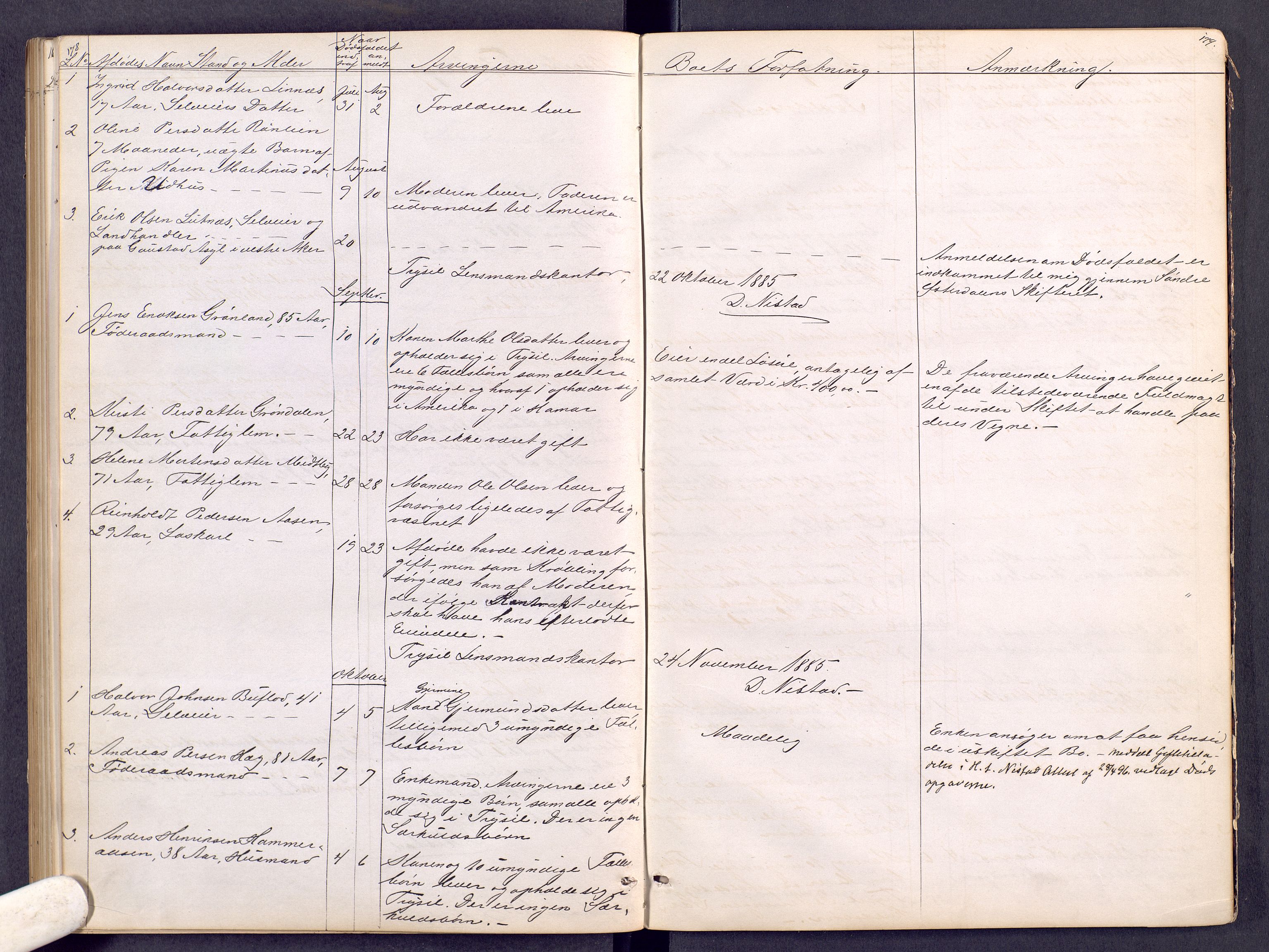 Sør-Østerdal sorenskriveri, AV/SAH-TING-018/J/Jg/L0007: Dødsfallsjournal, 1870-1886, p. 178-179