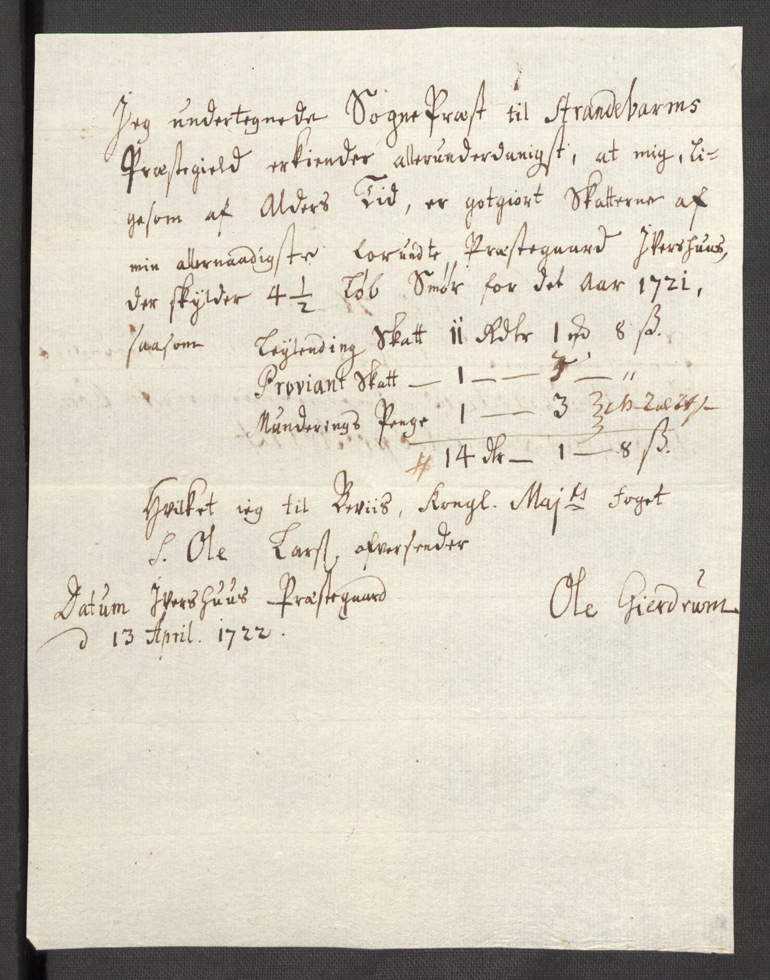 Rentekammeret inntil 1814, Reviderte regnskaper, Fogderegnskap, RA/EA-4092/R48/L3000: Fogderegnskap Sunnhordland og Hardanger, 1721, p. 307
