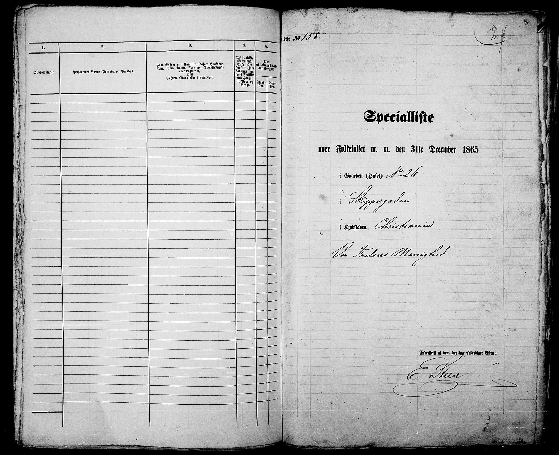 RA, 1865 census for Kristiania, 1865, p. 476