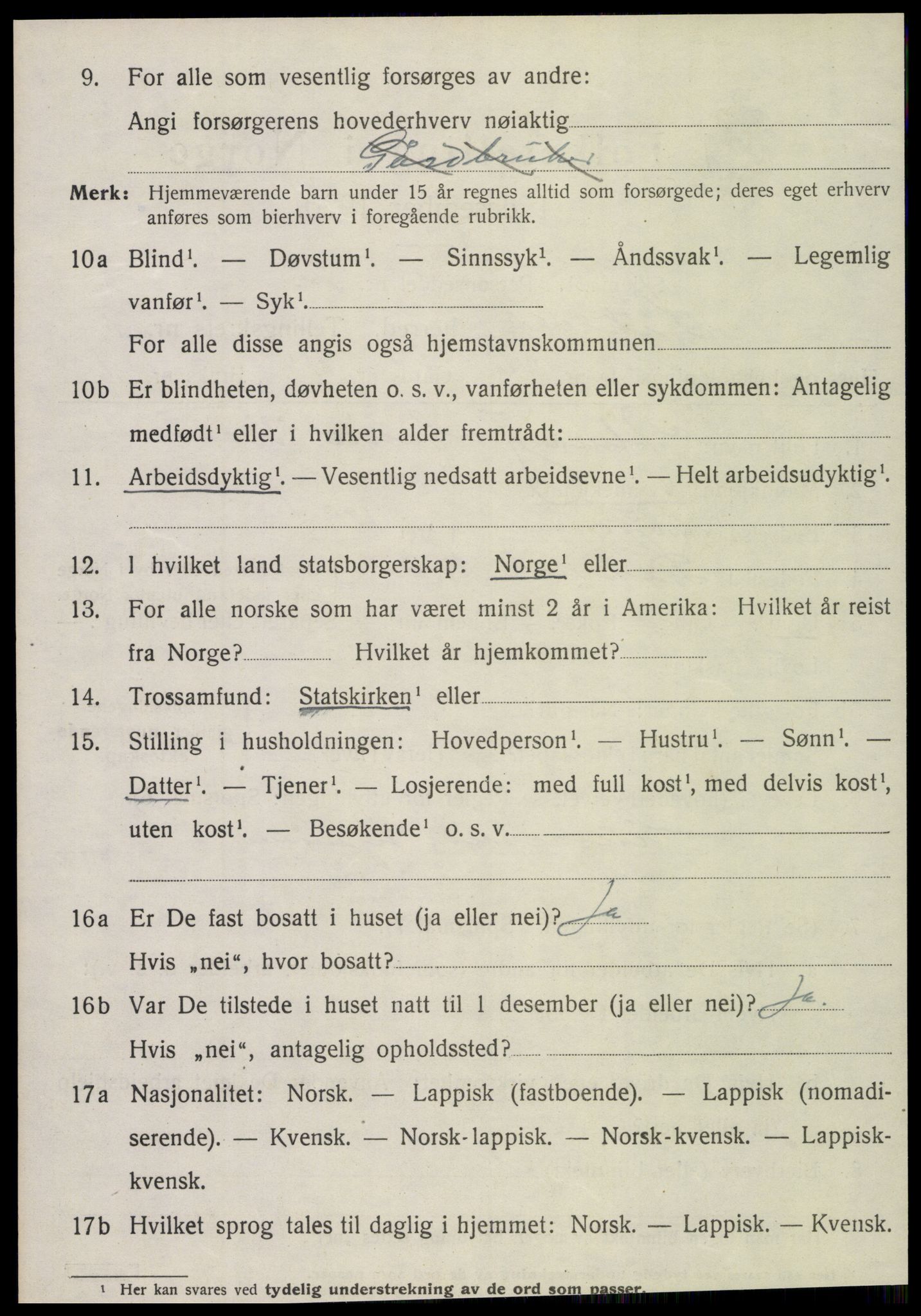 SAT, 1920 census for Leksvik, 1920, p. 6373