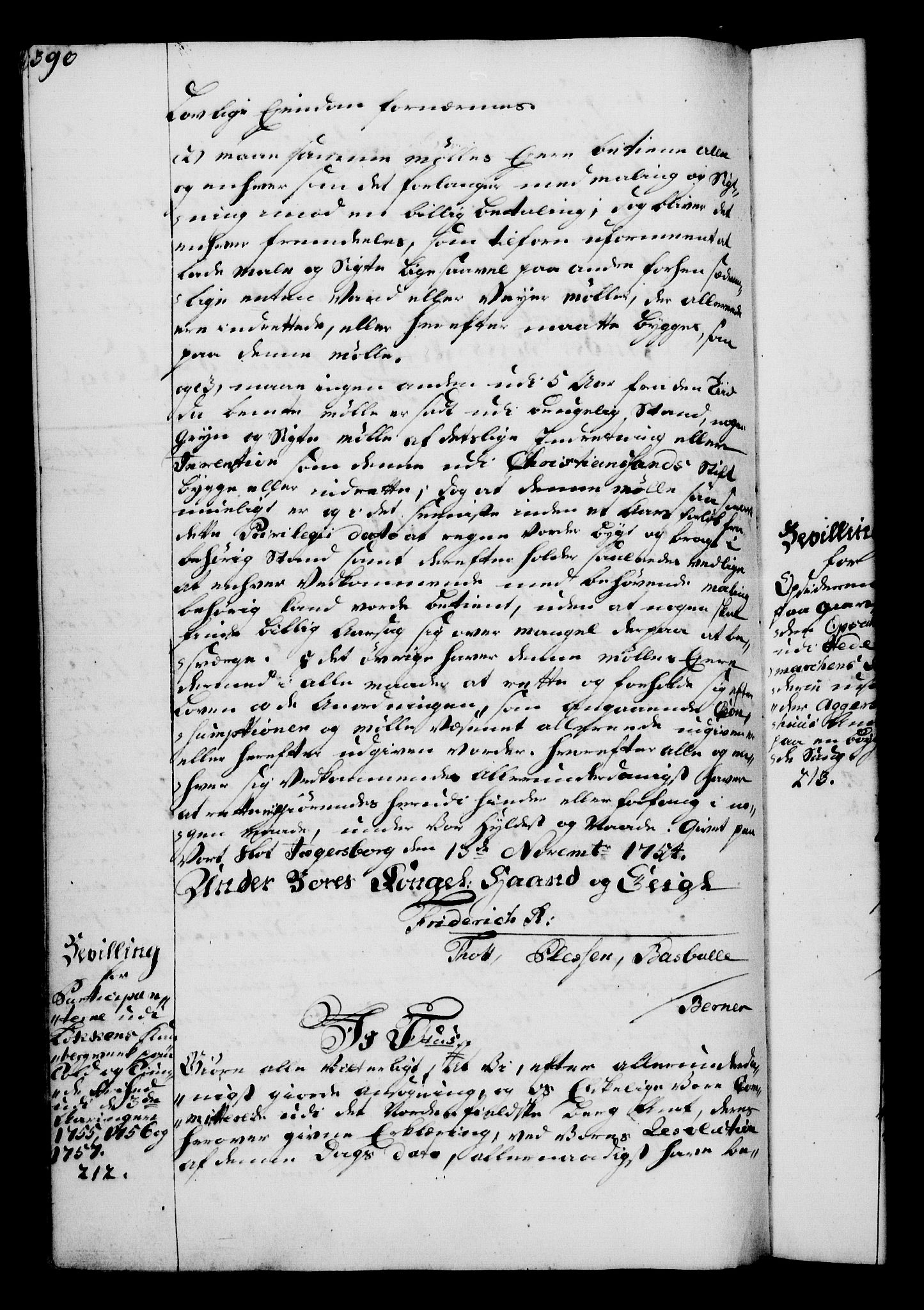 Rentekammeret, Kammerkanselliet, RA/EA-3111/G/Gg/Gga/L0006: Norsk ekspedisjonsprotokoll med register (merket RK 53.6), 1749-1759, p. 390