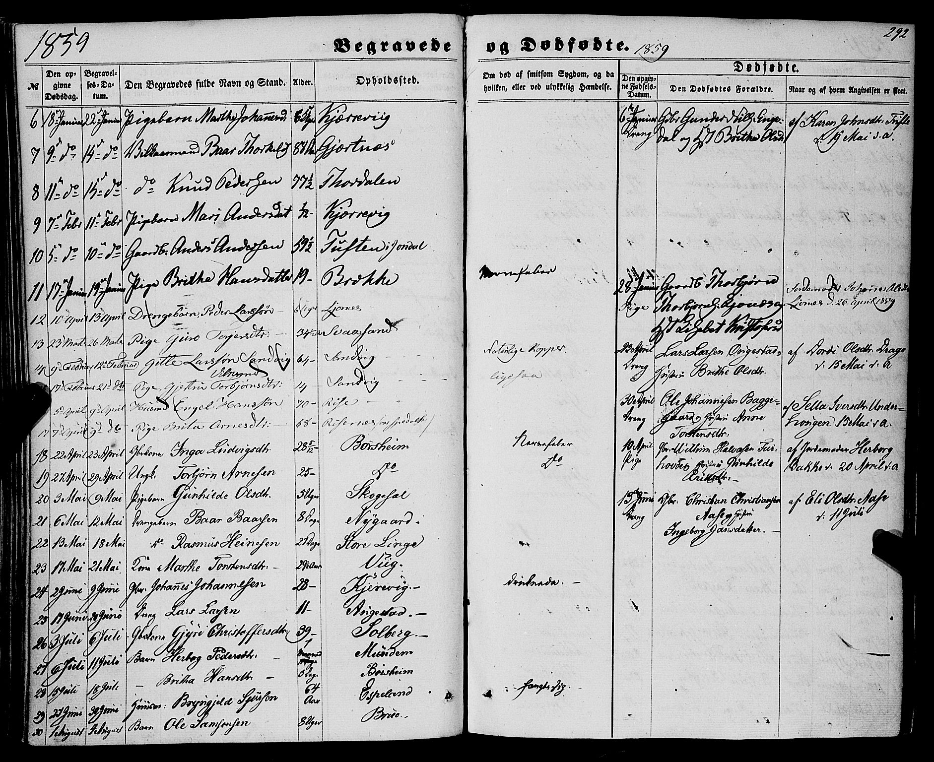 Strandebarm sokneprestembete, SAB/A-78401/H/Haa: Parish register (official) no. A 8, 1858-1872, p. 292