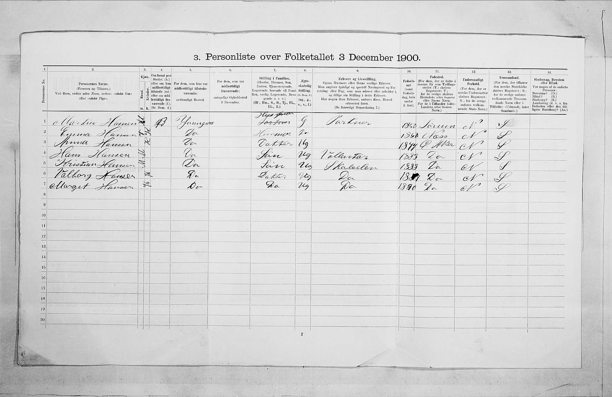 SAO, 1900 census for Kristiania, 1900, p. 114969