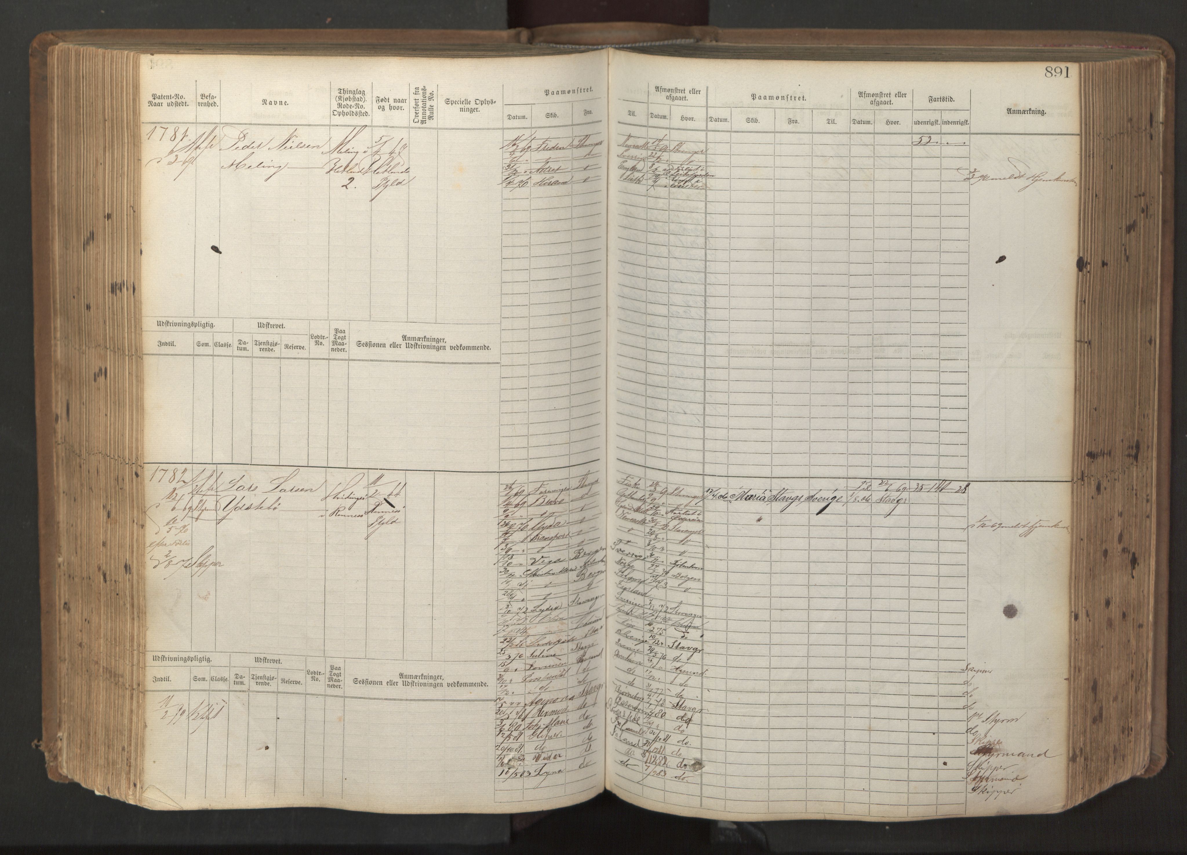 Stavanger sjømannskontor, AV/SAST-A-102006/F/Fb/Fbb/L0017: Sjøfartshovedrulle patnentnr. 1203-2402 (dublett), 1869, p. 294
