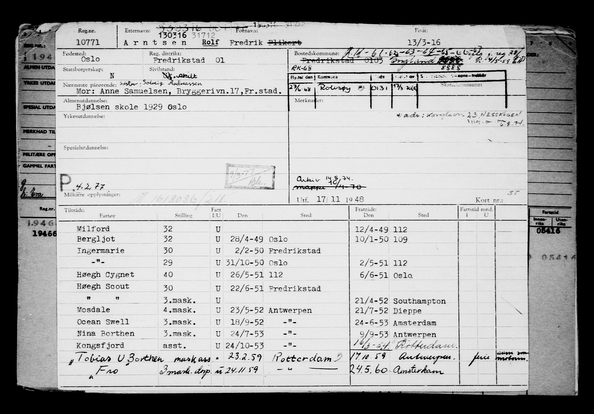 Direktoratet for sjømenn, AV/RA-S-3545/G/Gb/L0137: Hovedkort, 1916, p. 419