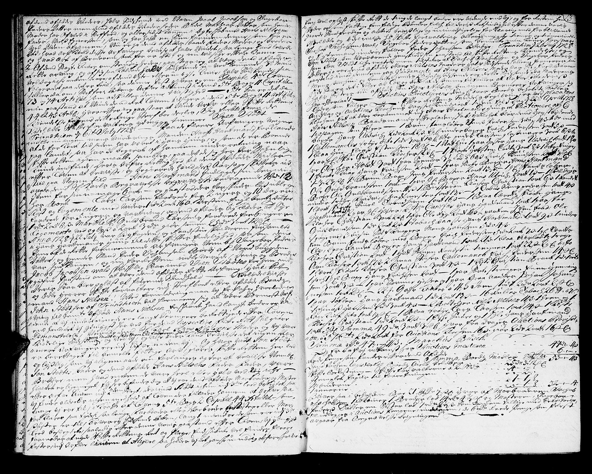 Trondheim byfogd, AV/SAT-A-0003/1/3/3A/L0010: Skifteprotokoll - gml.nr.10. (m/ register) U, 1725-1733, p. 12b-13a