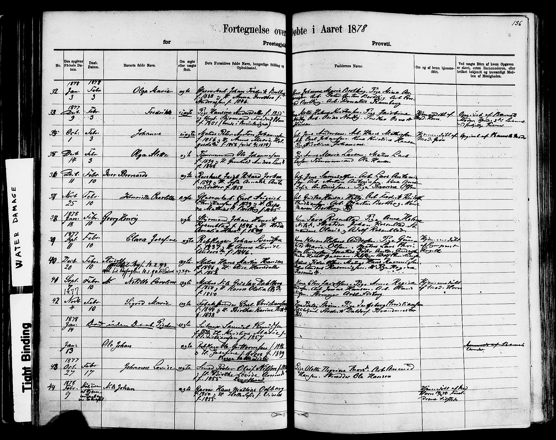 Larvik kirkebøker, AV/SAKO-A-352/F/Fa/L0006: Parish register (official) no. I 6, 1871-1883, p. 136