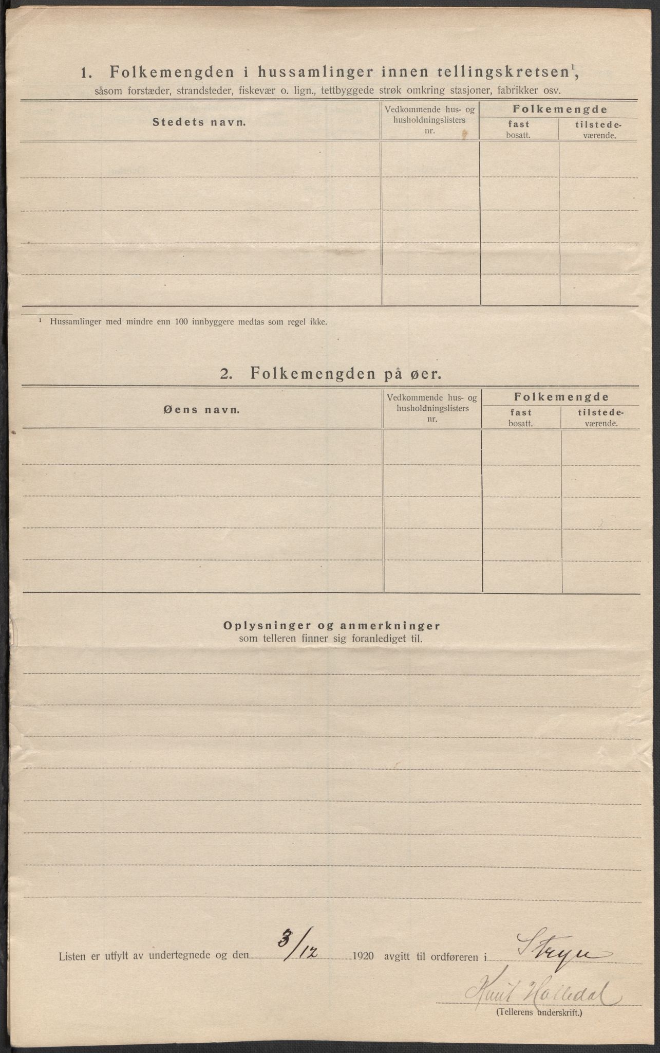 SAB, 1920 census for Stryn, 1920, p. 40