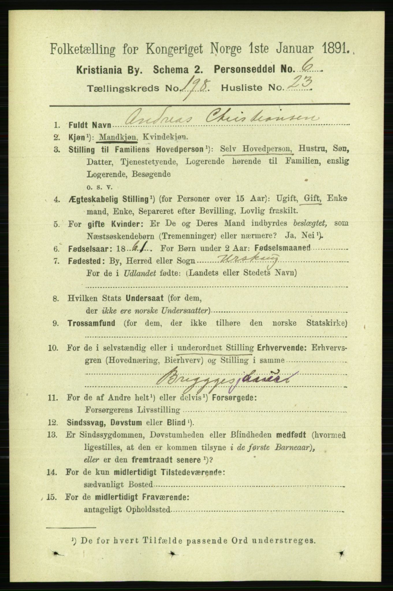 RA, 1891 census for 0301 Kristiania, 1891, p. 119653