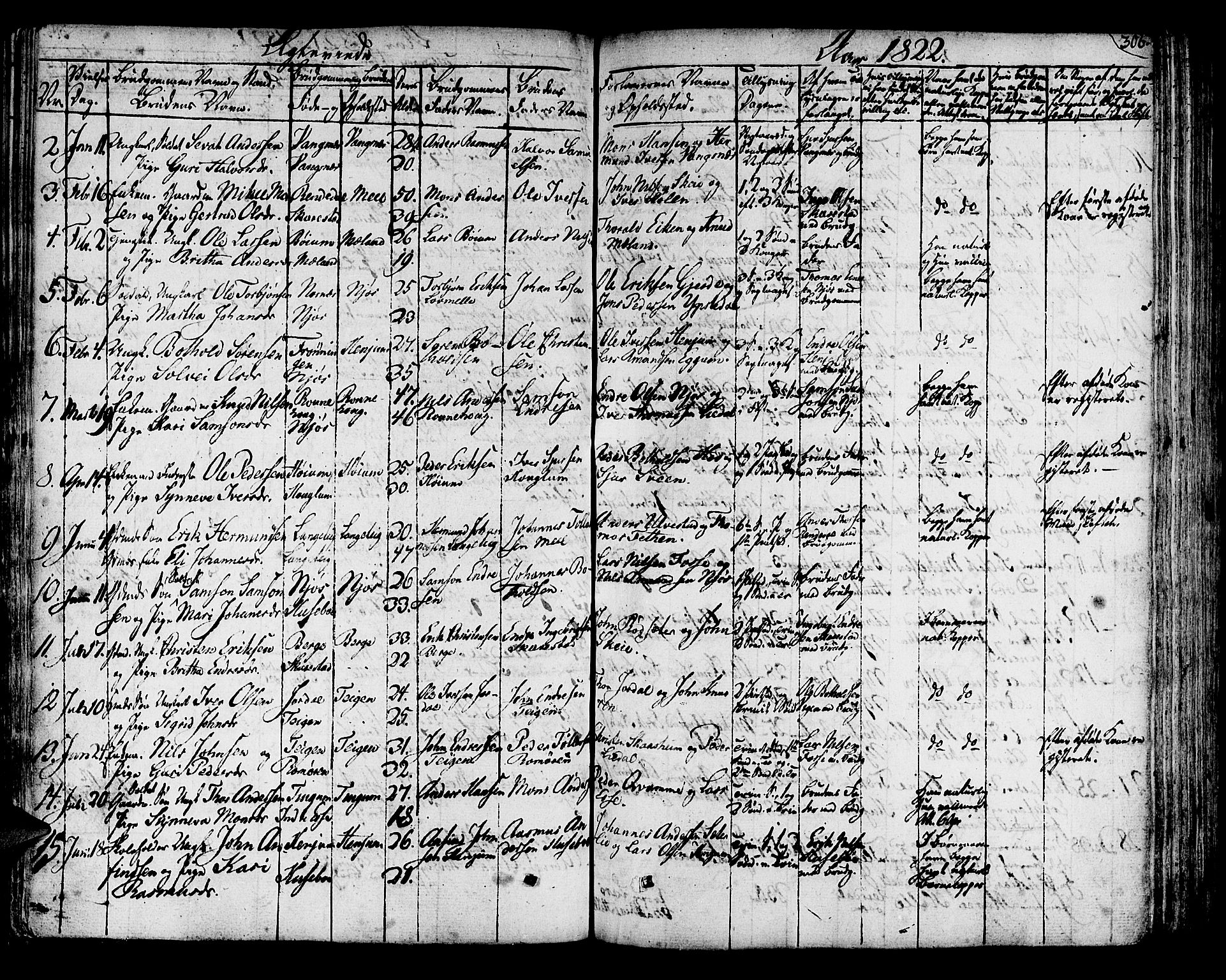 Leikanger sokneprestembete, AV/SAB-A-81001/H/Haa/Haaa/L0006: Parish register (official) no. A 6, 1810-1838, p. 306