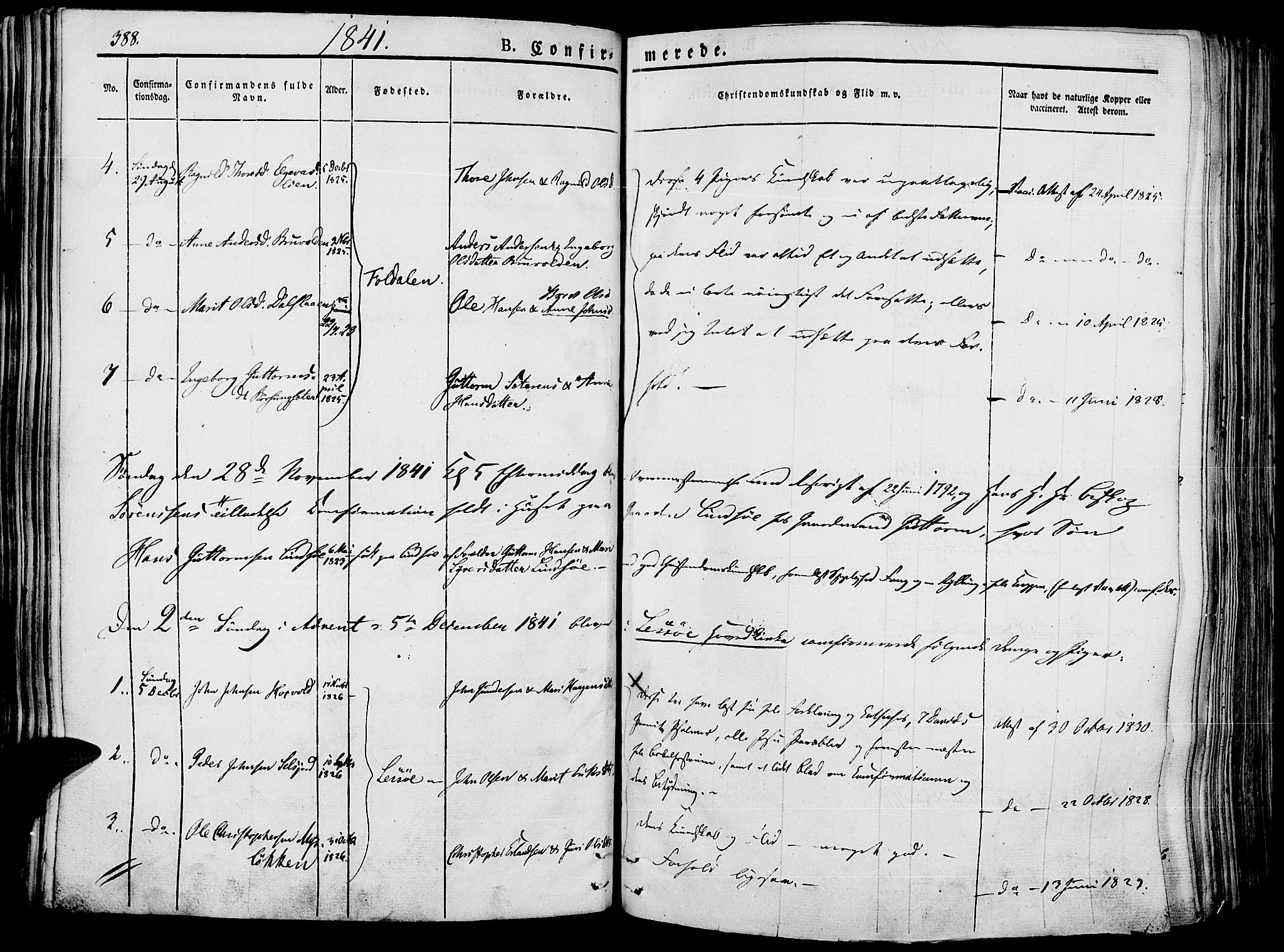 Lesja prestekontor, AV/SAH-PREST-068/H/Ha/Haa/L0005: Parish register (official) no. 5, 1830-1842, p. 388