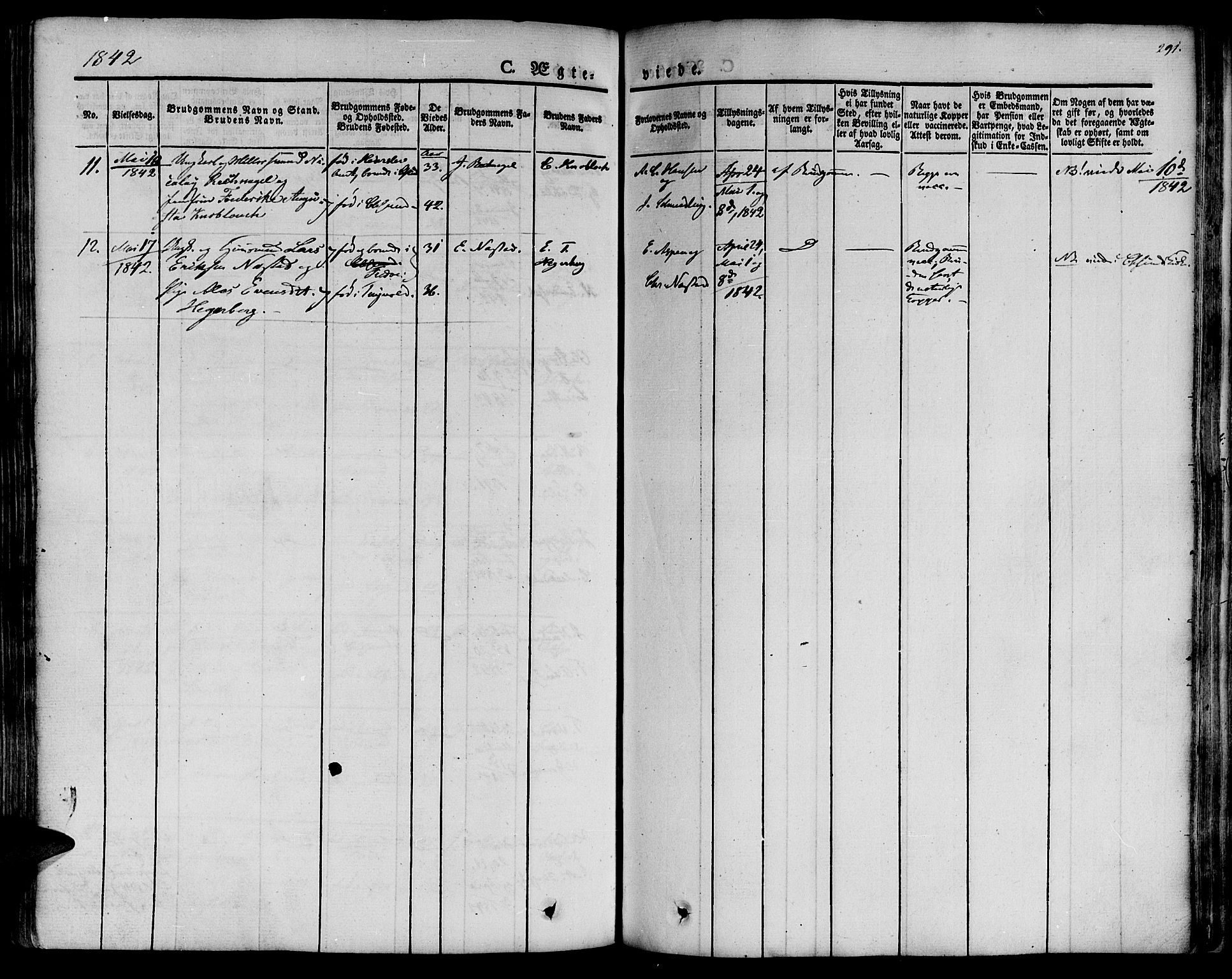 Ministerialprotokoller, klokkerbøker og fødselsregistre - Møre og Romsdal, AV/SAT-A-1454/572/L0843: Parish register (official) no. 572A06, 1832-1842, p. 291