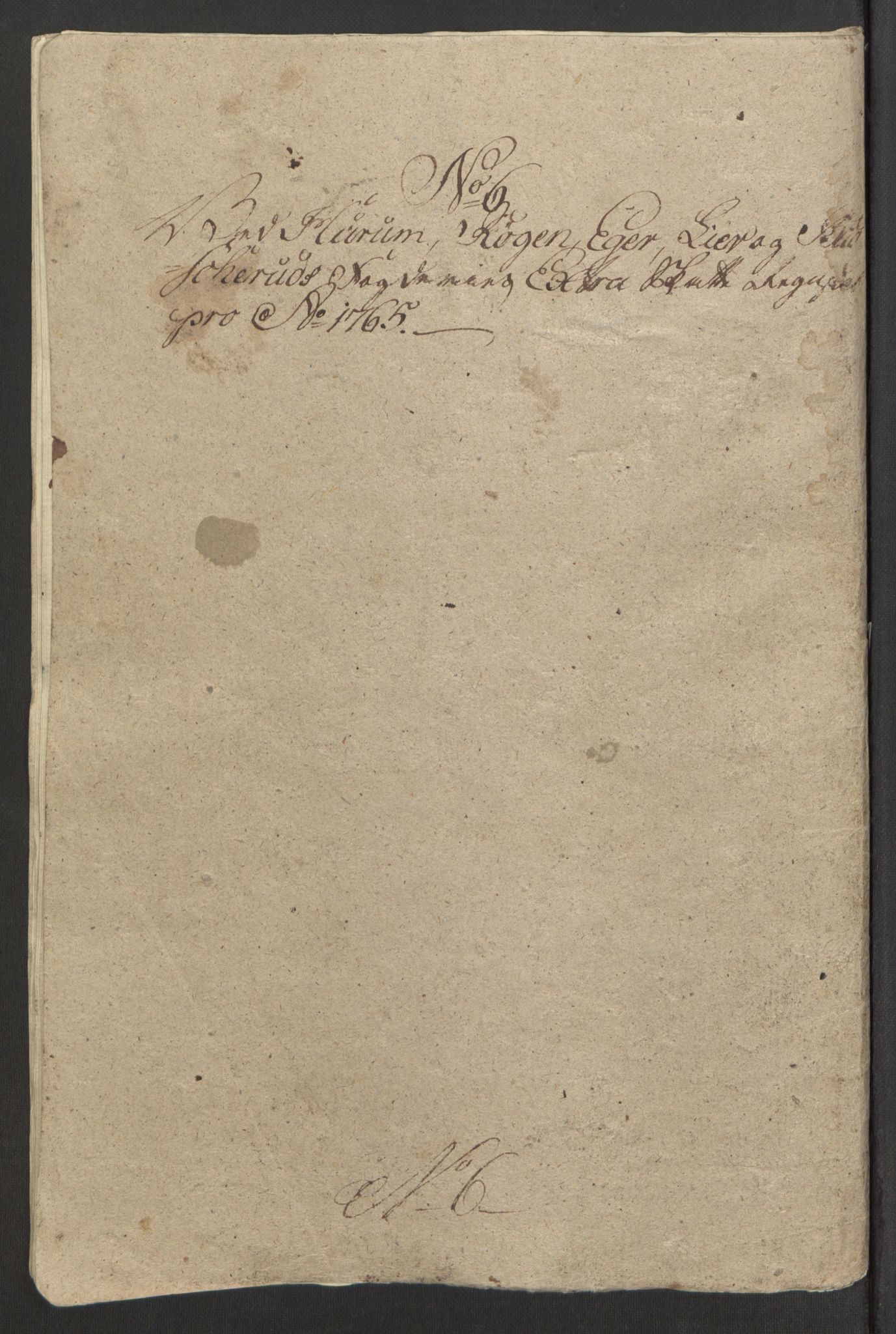 Rentekammeret inntil 1814, Reviderte regnskaper, Fogderegnskap, RA/EA-4092/R31/L1834: Ekstraskatten Hurum, Røyken, Eiker, Lier og Buskerud, 1765, p. 326