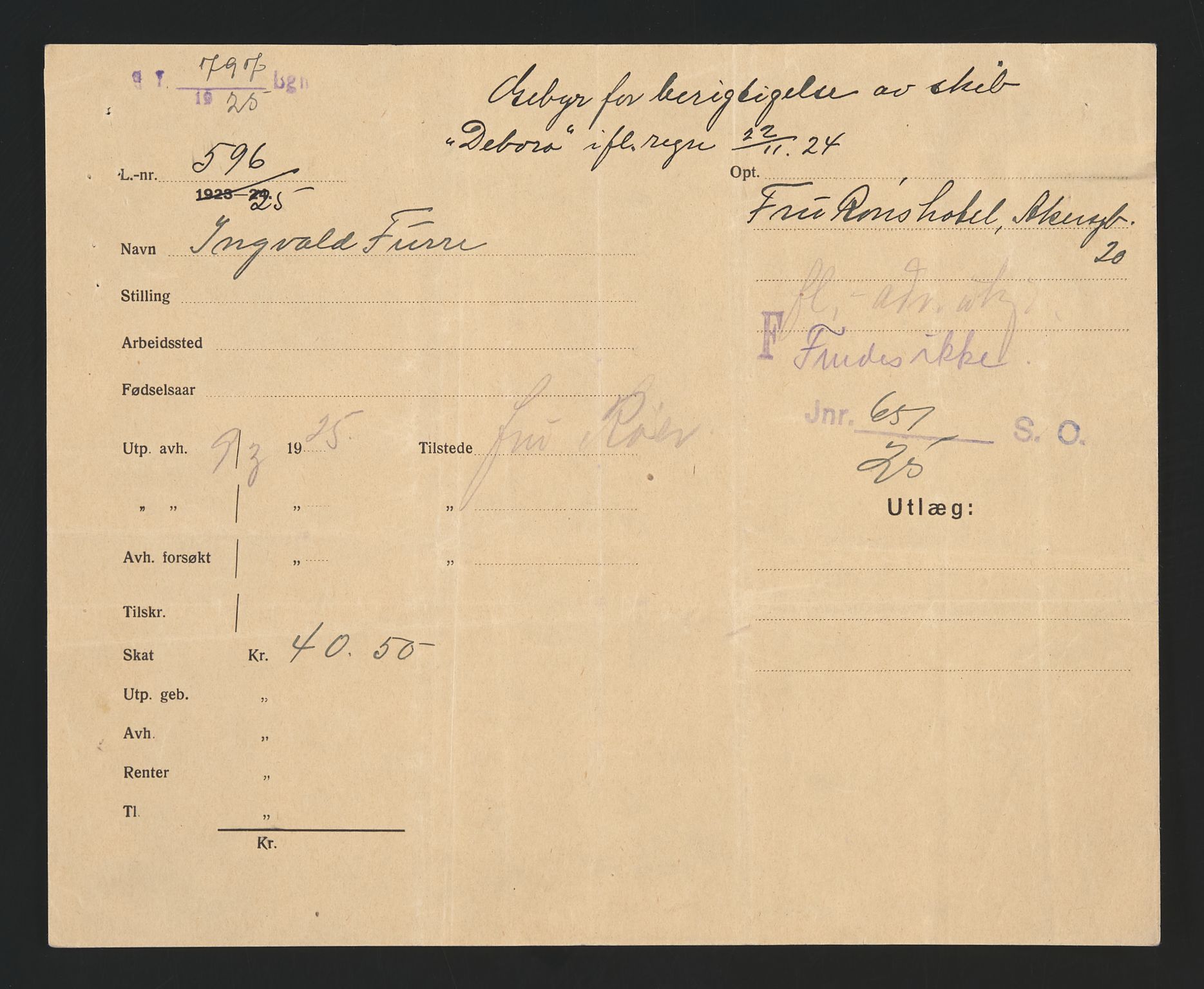 Sjøfartsdirektoratet med forløpere, skipsmapper slettede skip, AV/RA-S-4998/F/Fa/L0235: --, 1847-1930, p. 28