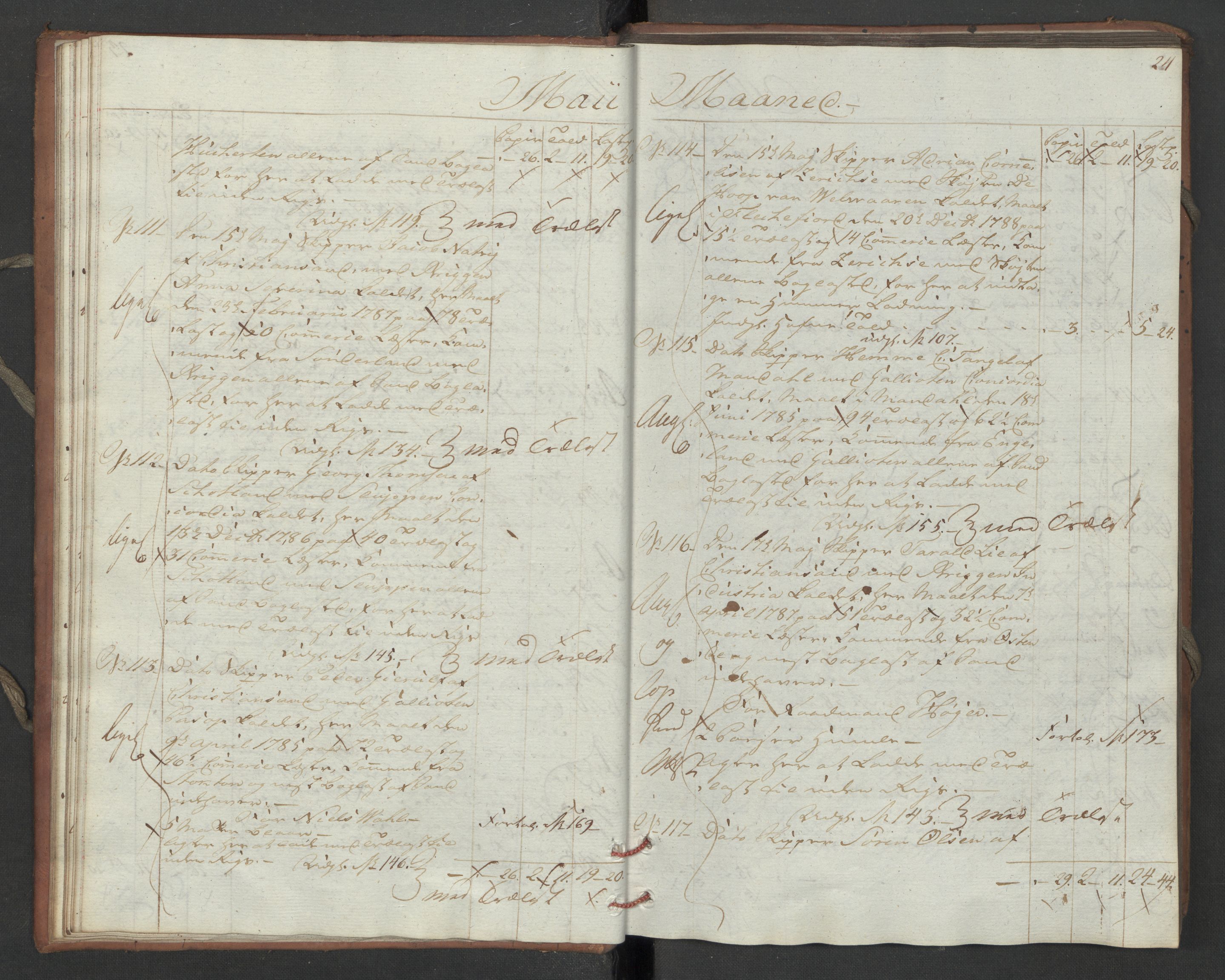 Generaltollkammeret, tollregnskaper, AV/RA-EA-5490/R16/L0111/0001: Tollregnskaper Kristiansand / Inngående hovedtollbok, 1790, p. 23b-24a