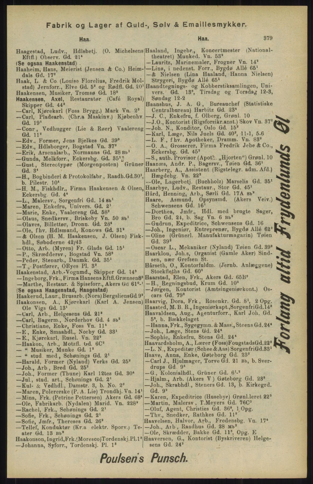 Kristiania/Oslo adressebok, PUBL/-, 1904, p. 379