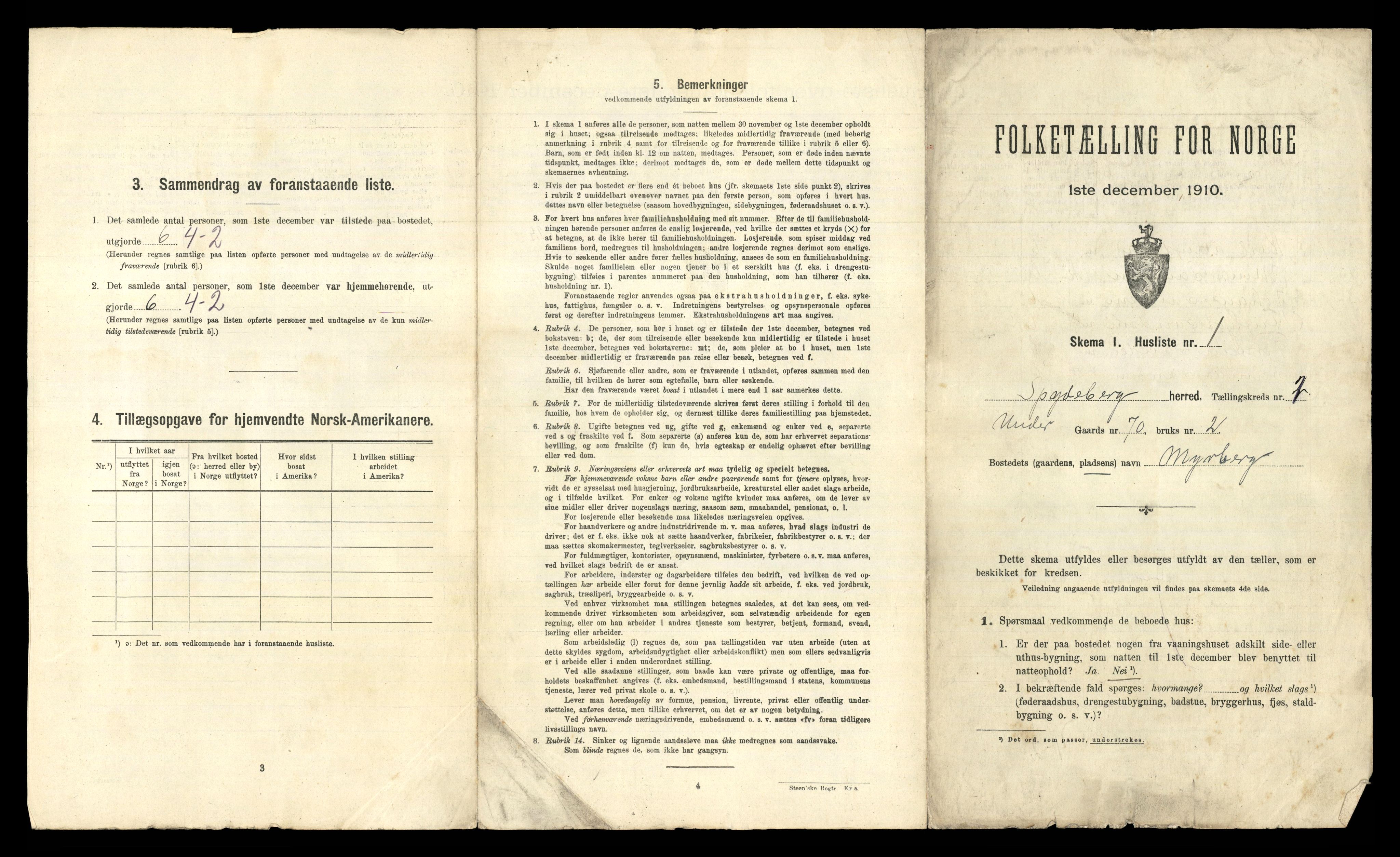 RA, 1910 census for Spydeberg, 1910, p. 31