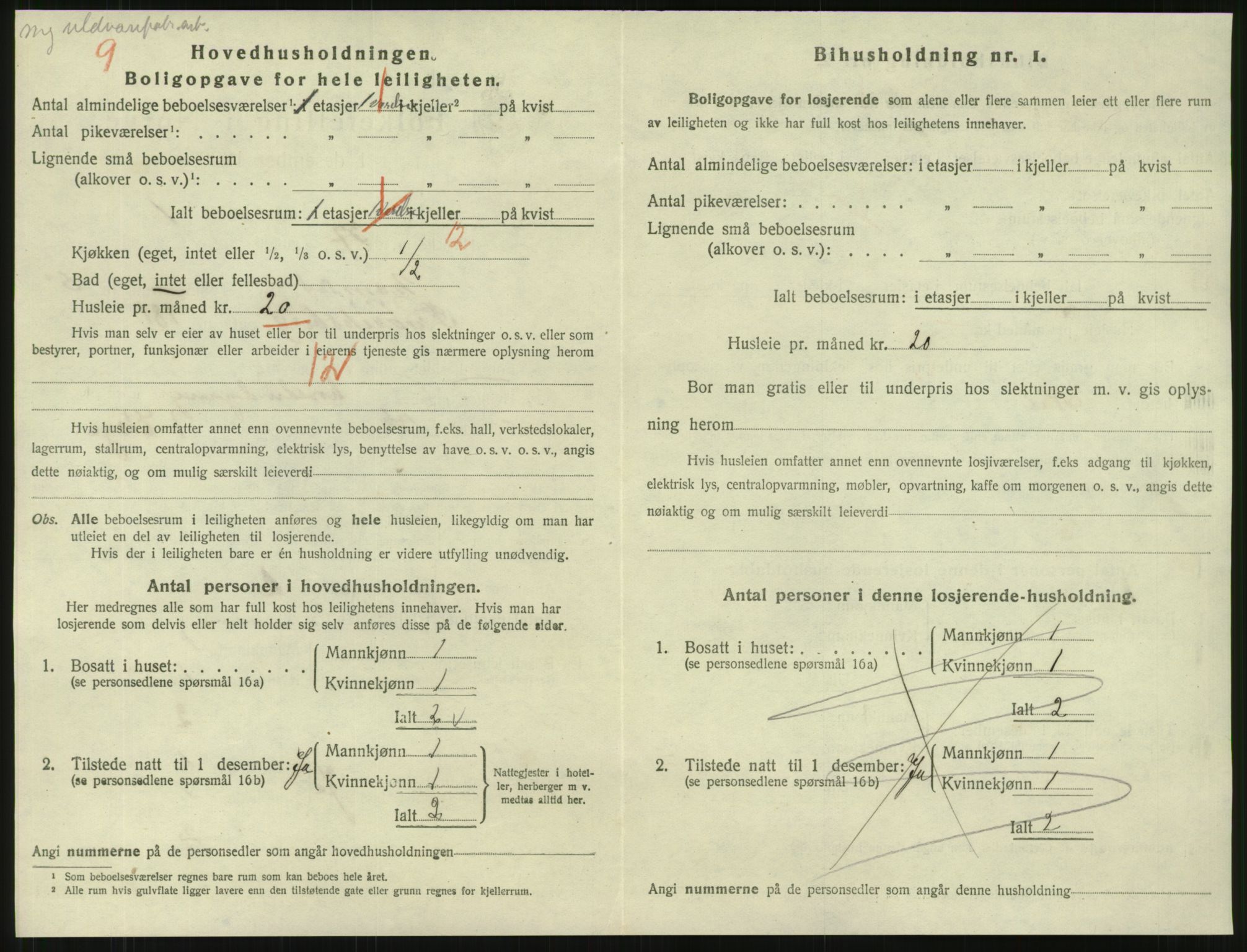 SAT, 1920 census for Namsos, 1920, p. 1754