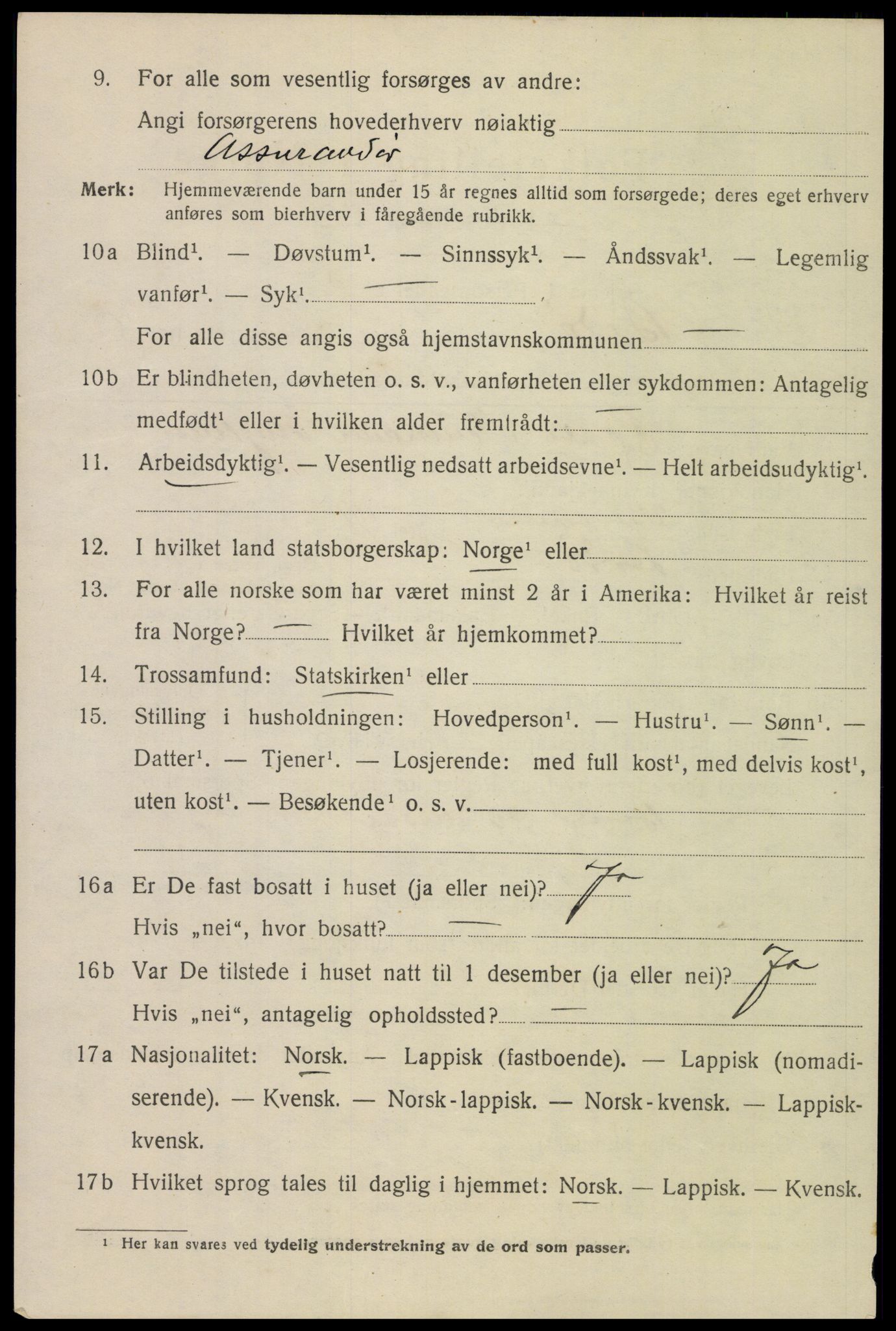 SAT, 1920 census for Bodø, 1920, p. 12806