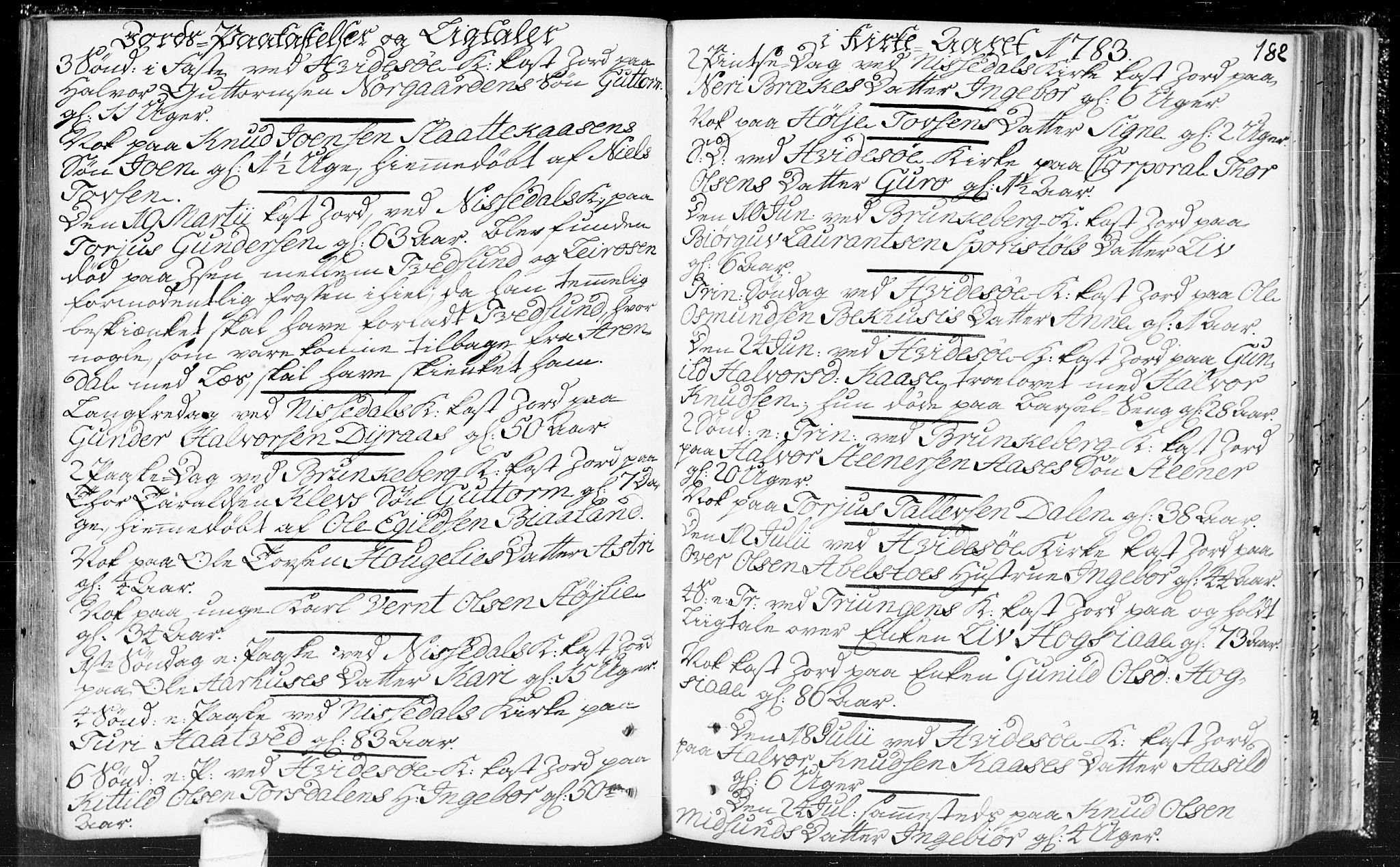 Kviteseid kirkebøker, SAKO/A-276/F/Fa/L0002: Parish register (official) no. I 2, 1773-1786, p. 182