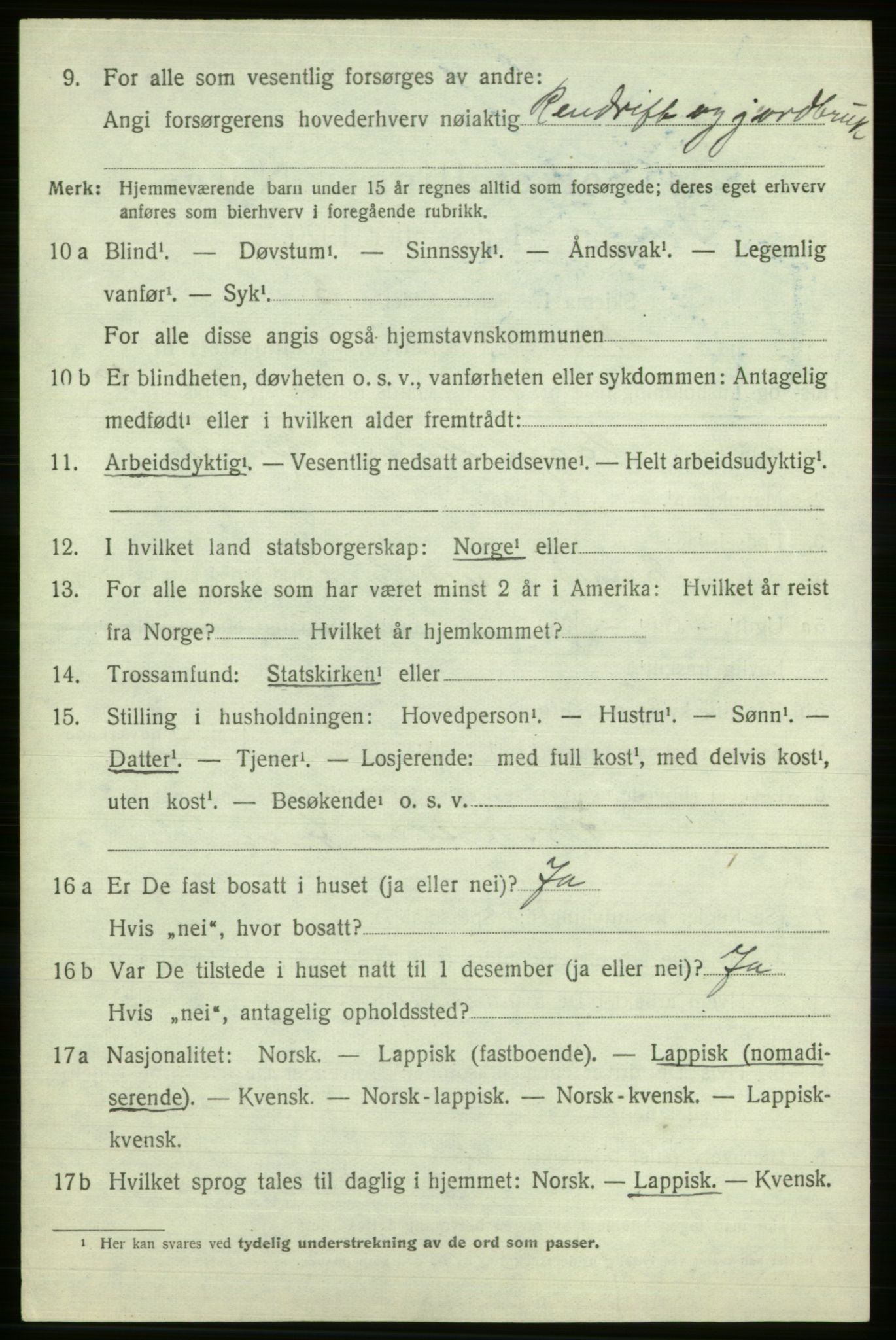 SATØ, 1920 census for Nesseby, 1920, p. 504