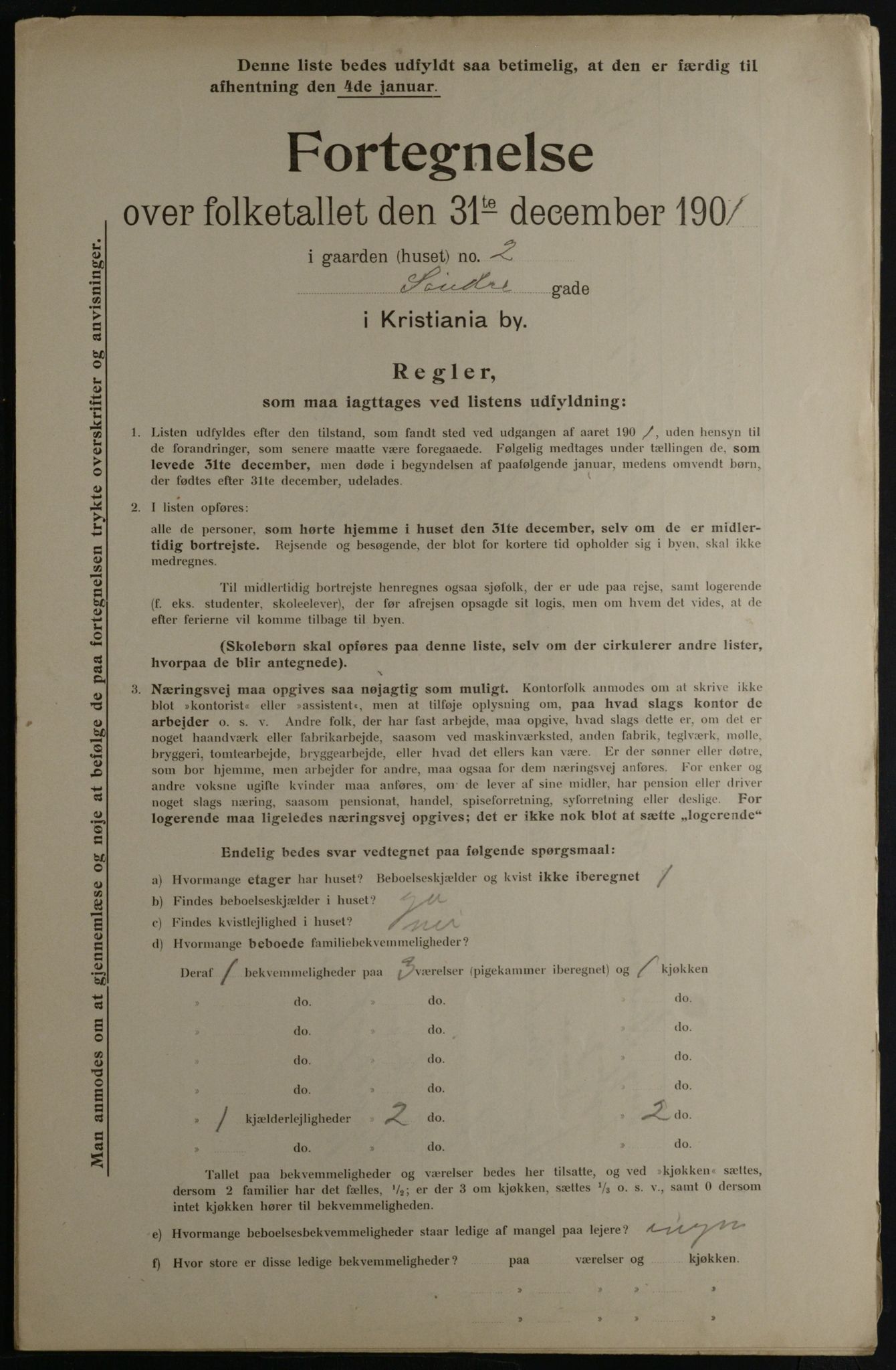 OBA, Municipal Census 1901 for Kristiania, 1901, p. 16344