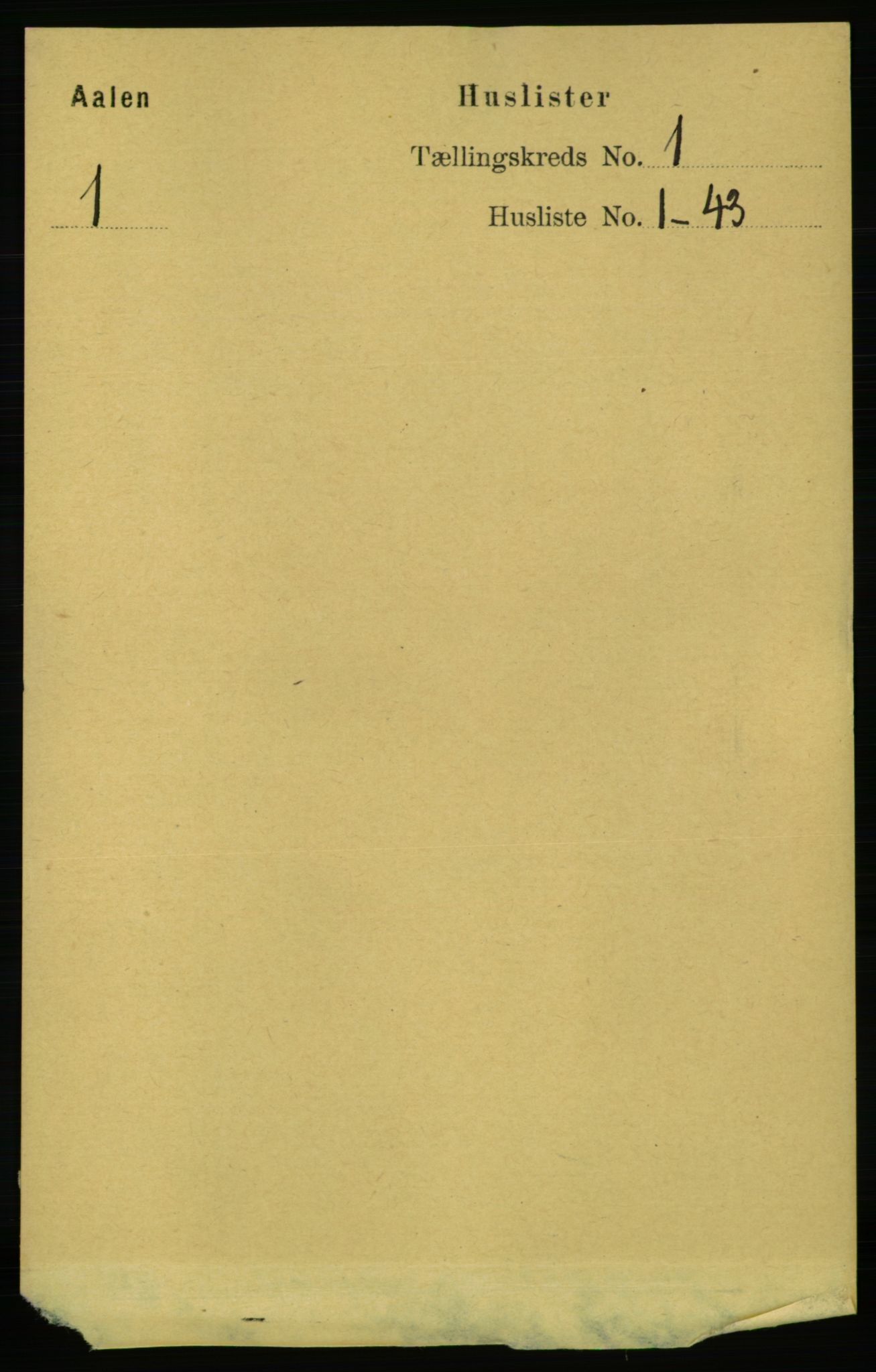 RA, 1891 census for 1644 Ålen, 1891, p. 19