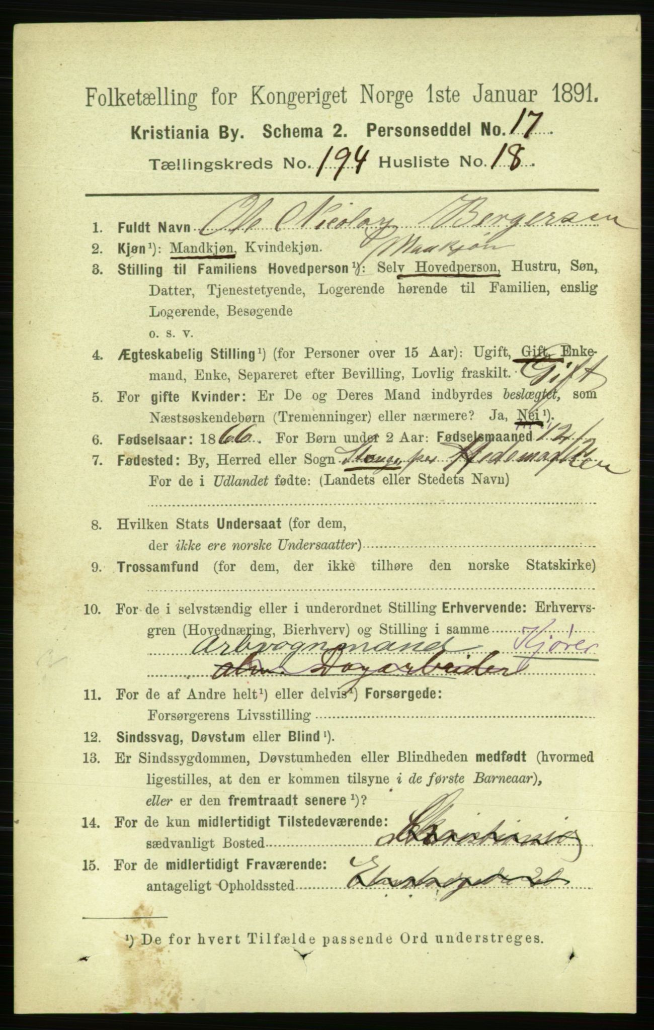 RA, 1891 census for 0301 Kristiania, 1891, p. 117184